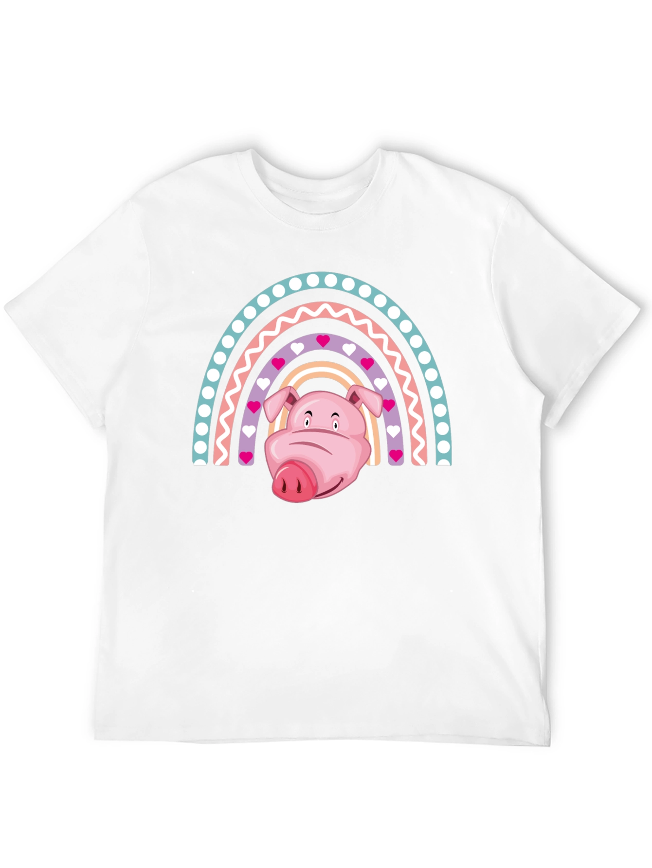 Black Rainbow Pig Graphic Tee view 12