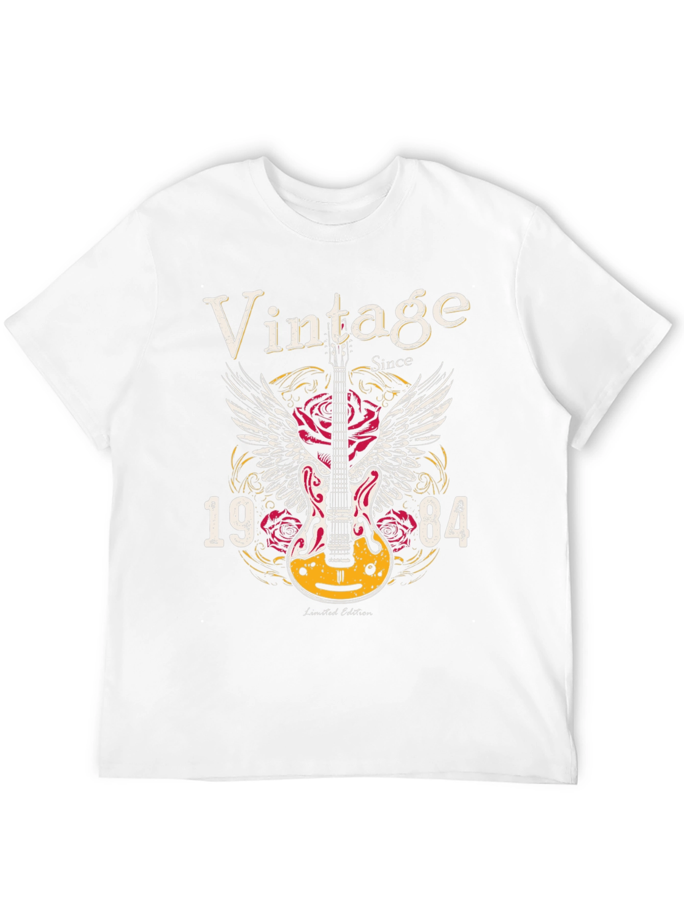 Black Vintage 1984 Guitar Graphic T-Shirt view 12