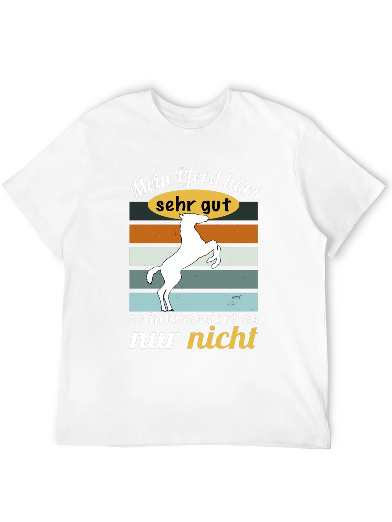 Black Funny Horse T-Shirt - Mein Pferd hört sehr gut view 12