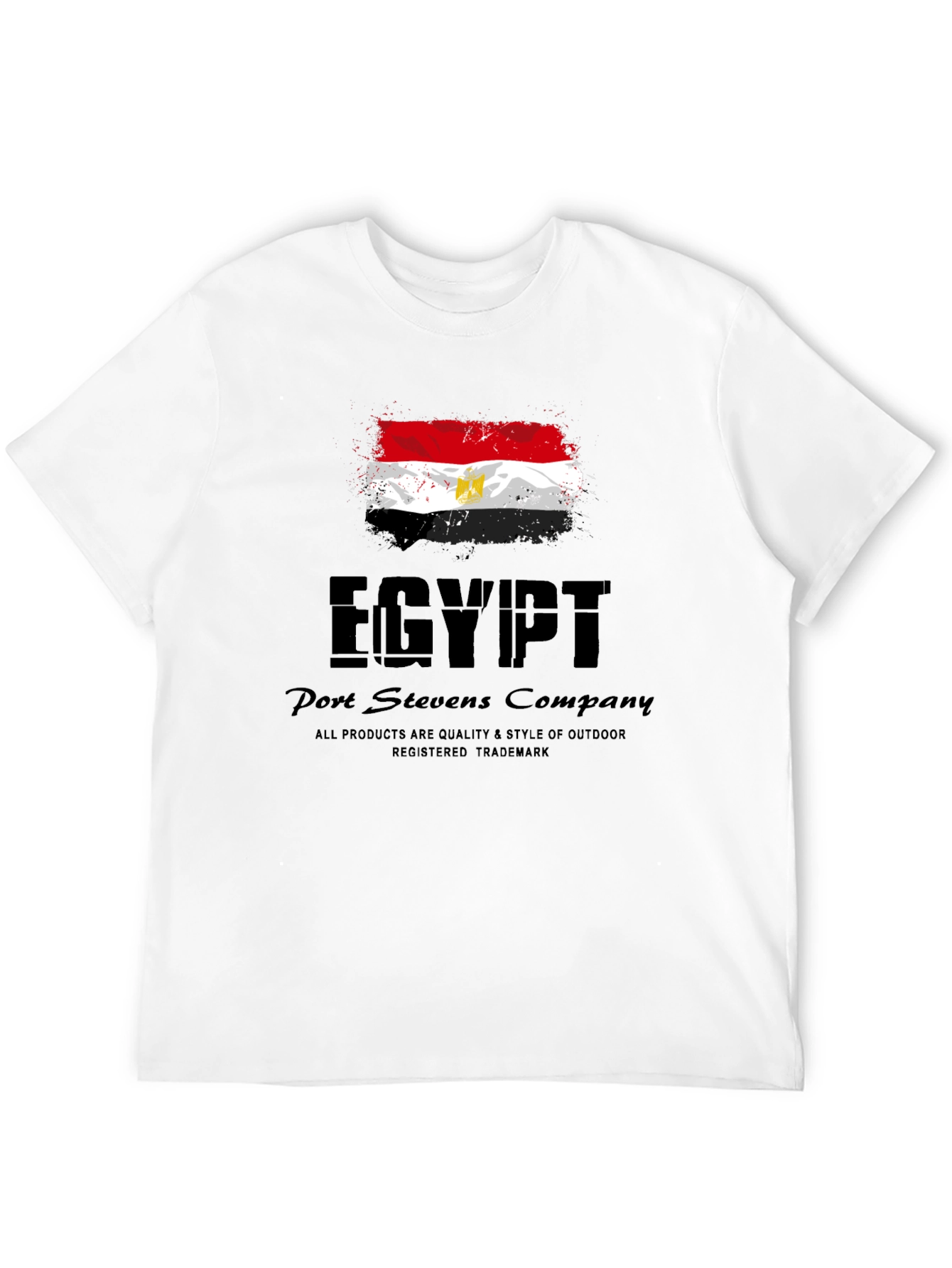 Black Egypt Flag Graphic Black T-Shirt view 12