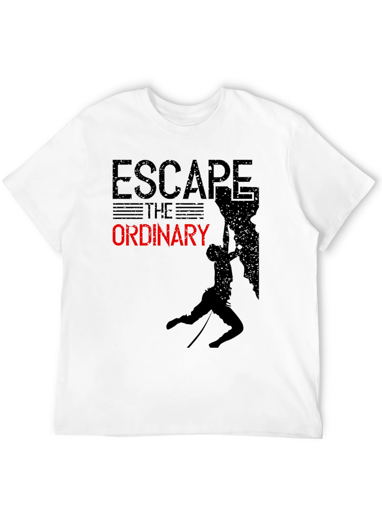 Black Escape the Ordinary Graphic Tee - Climbing Adventure view 12