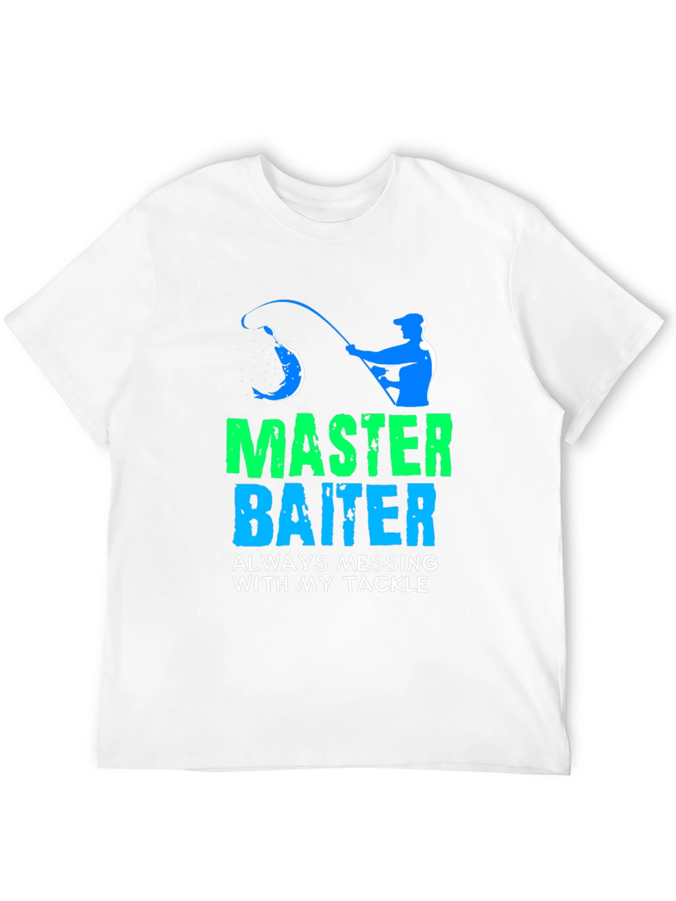 Black Master Baiter Fishing T-Shirt - Funny Angler Design view 12
