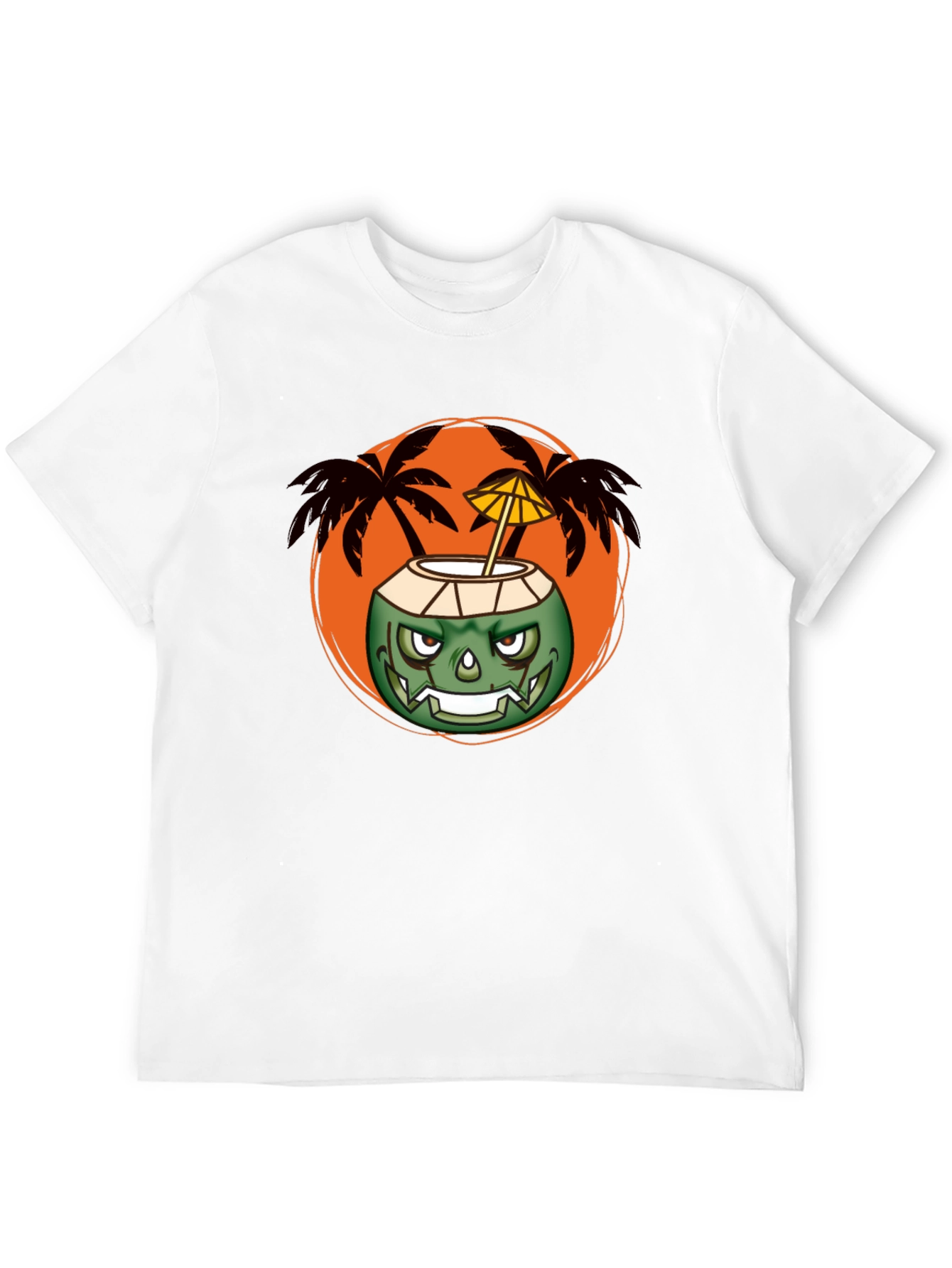 Black Zombie Coconut Cocktail Graphic Tee - Black view 12