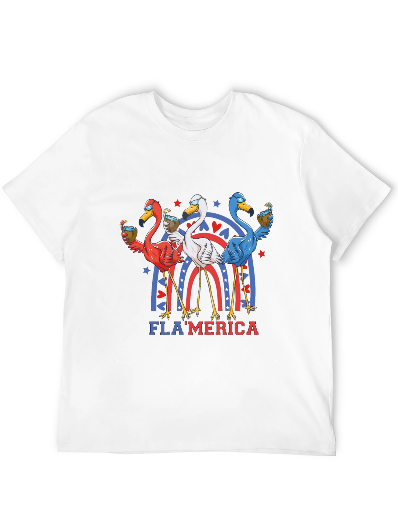 Black Fla'merica Patriotic Flamingo T-Shirt view 12