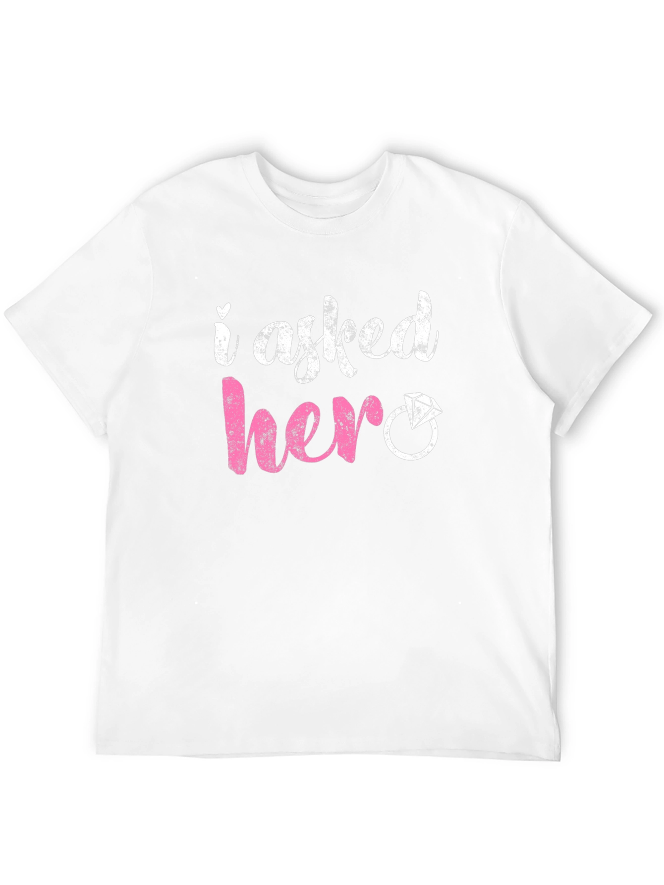 Black I Asked Her T-Shirt Engagement Gift view 12