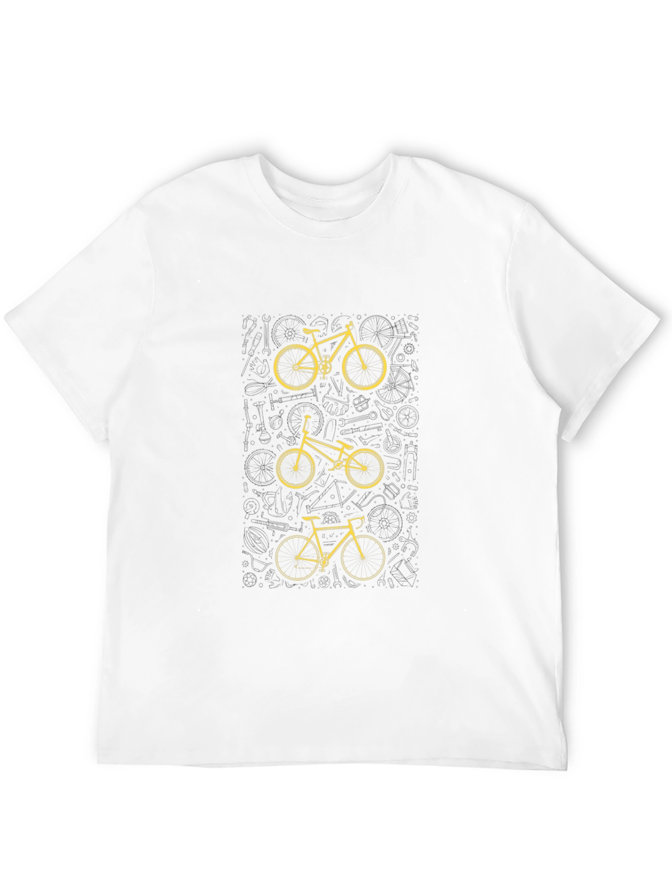 Black Stylish Bike Graphic Tee - Black Cotton Blend view 12