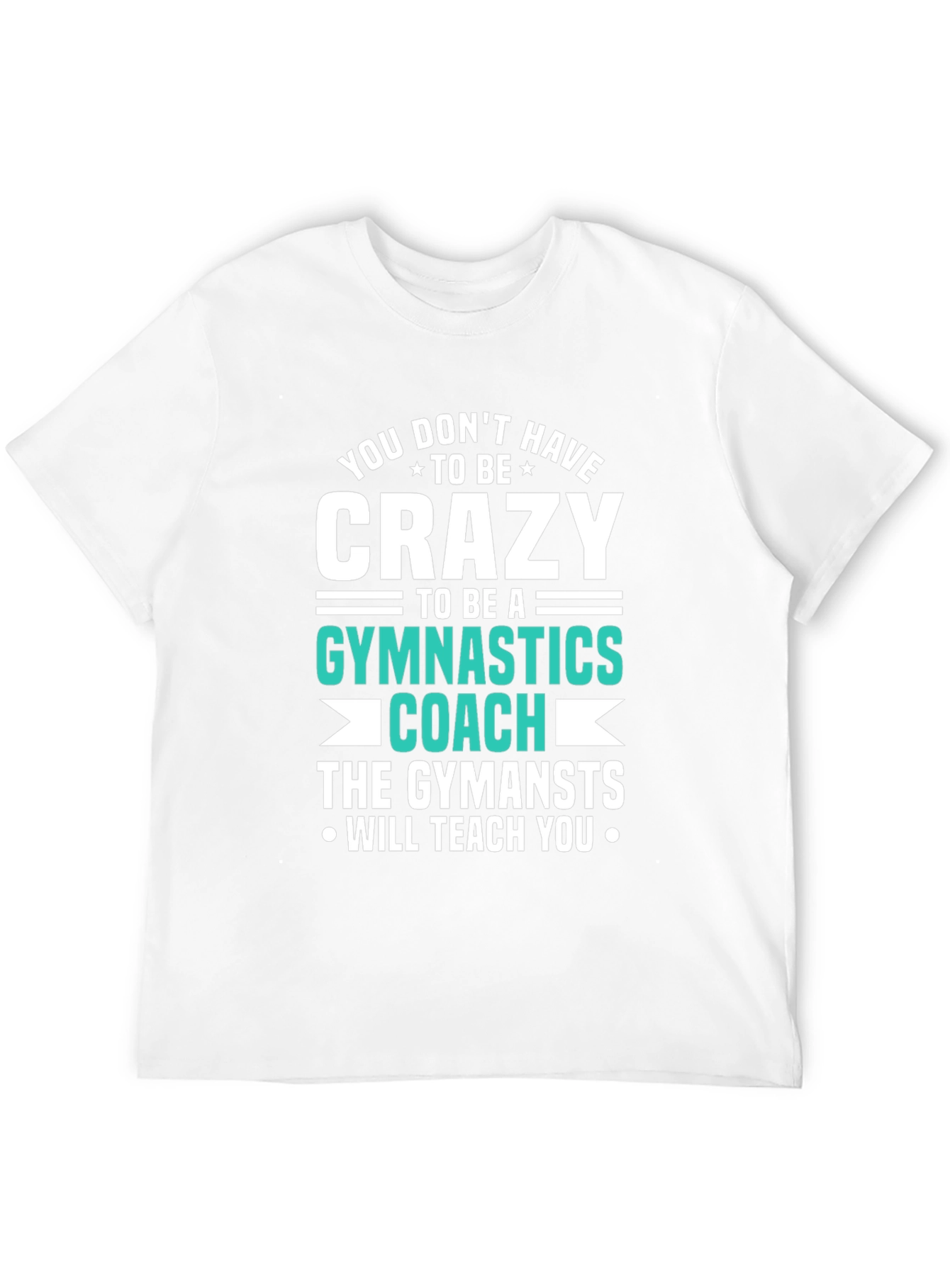 Black Crazy Gymnastics Coach T-Shirt view 12