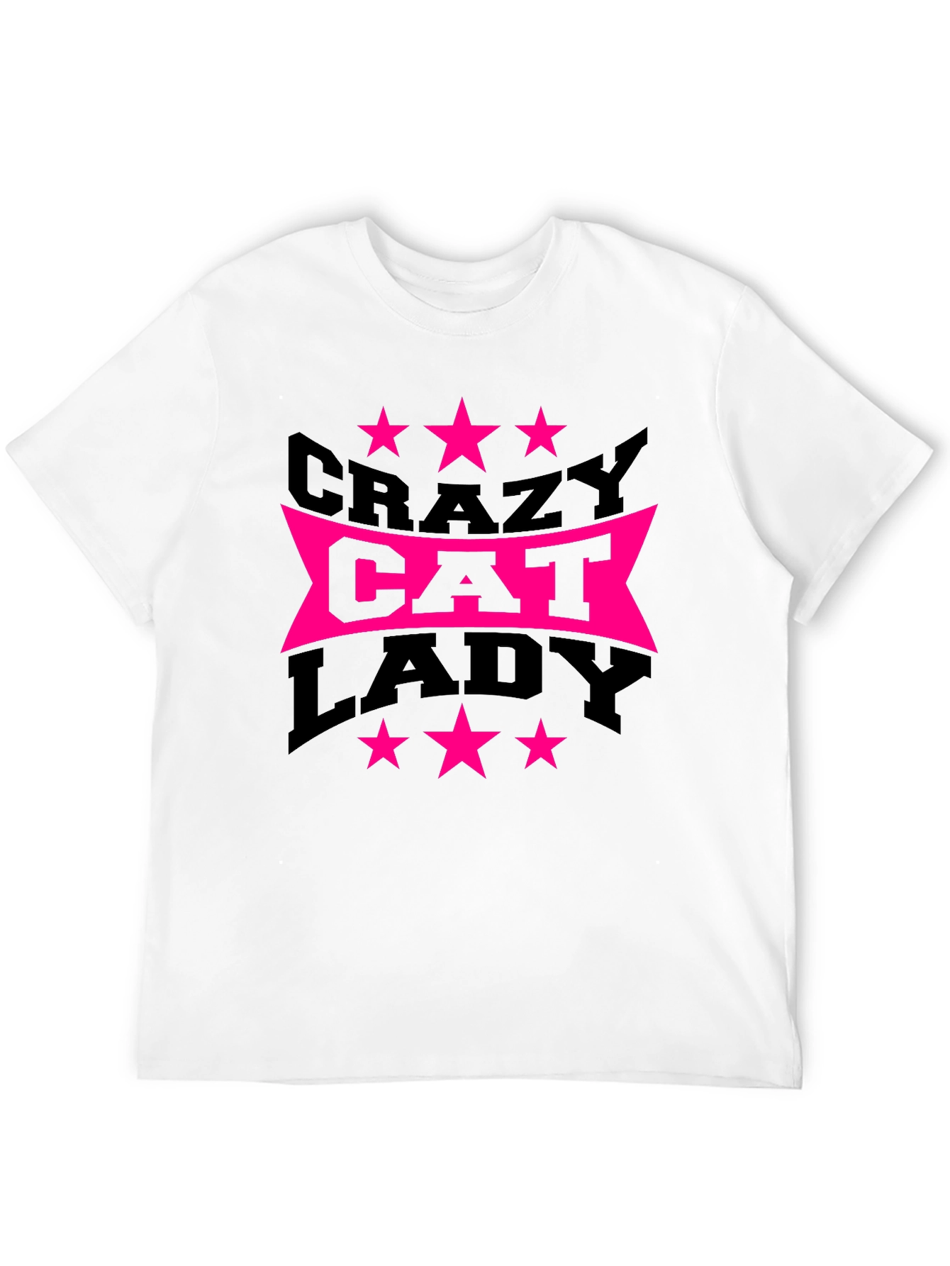 Black Crazy Cat Lady T-Shirt - Novelty Graphic Tee view 12