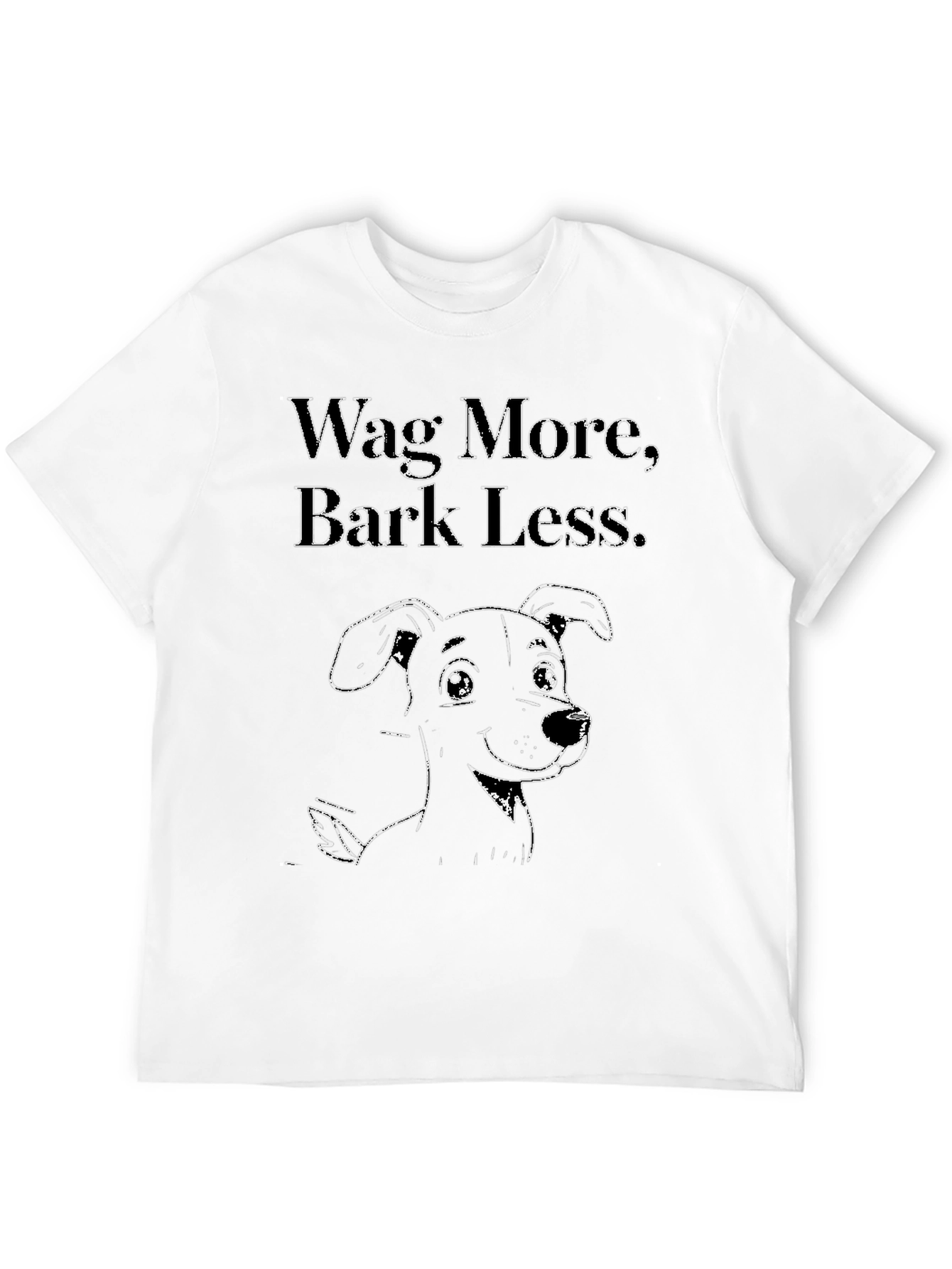 Black Wag More, Bark Less Dog Graphic Tee view 12