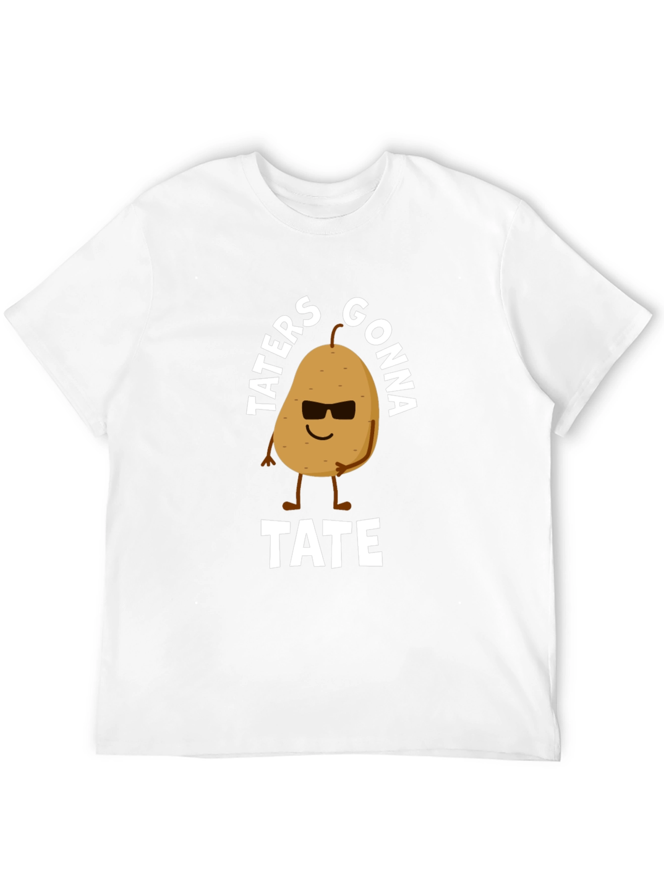Black Taters Gonna Tate Funny Potato Graphic T-Shirt view 12