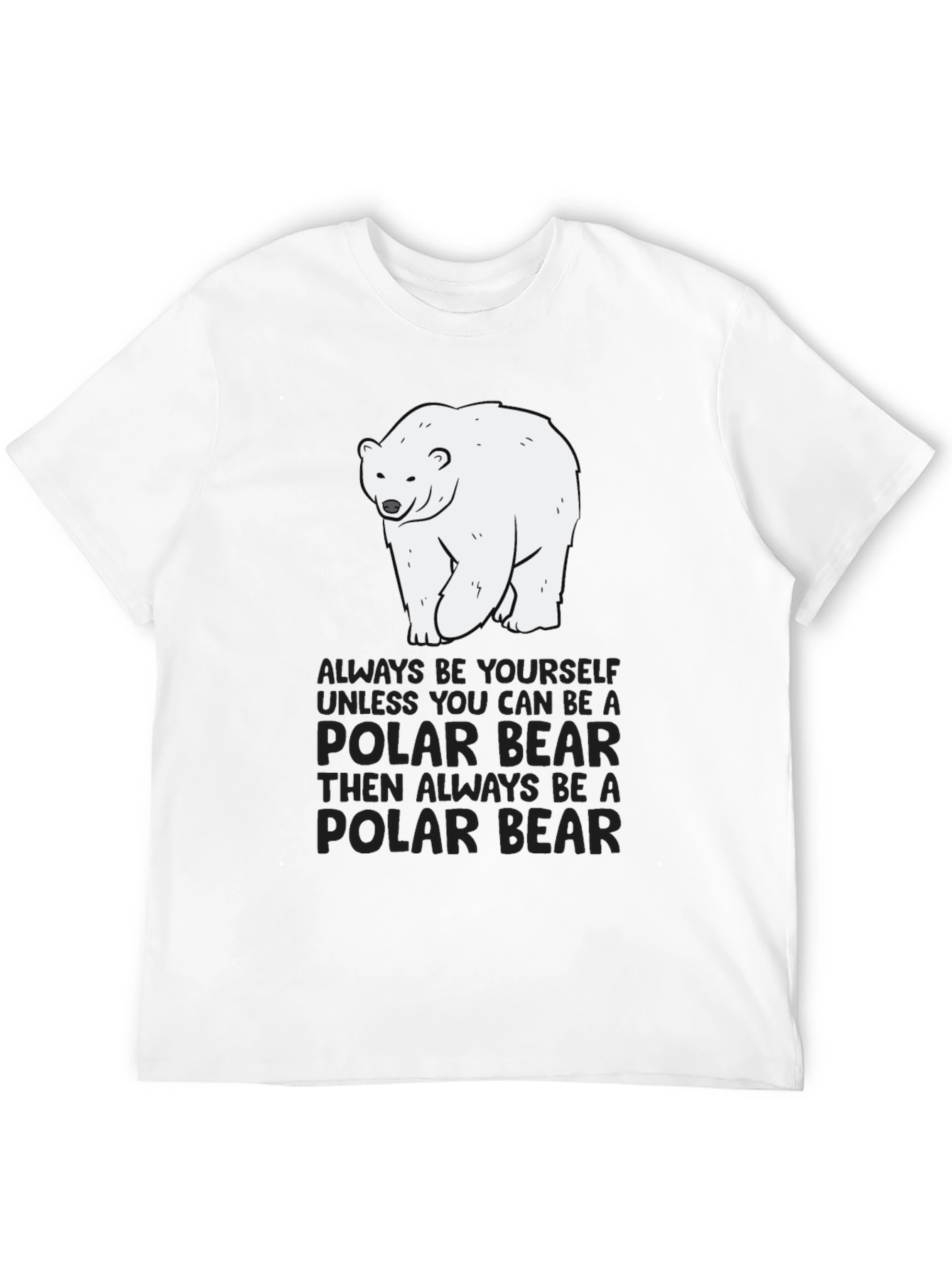 Black Polar Bear T-Shirt - Always Be Yourself Graphic Tee view 12