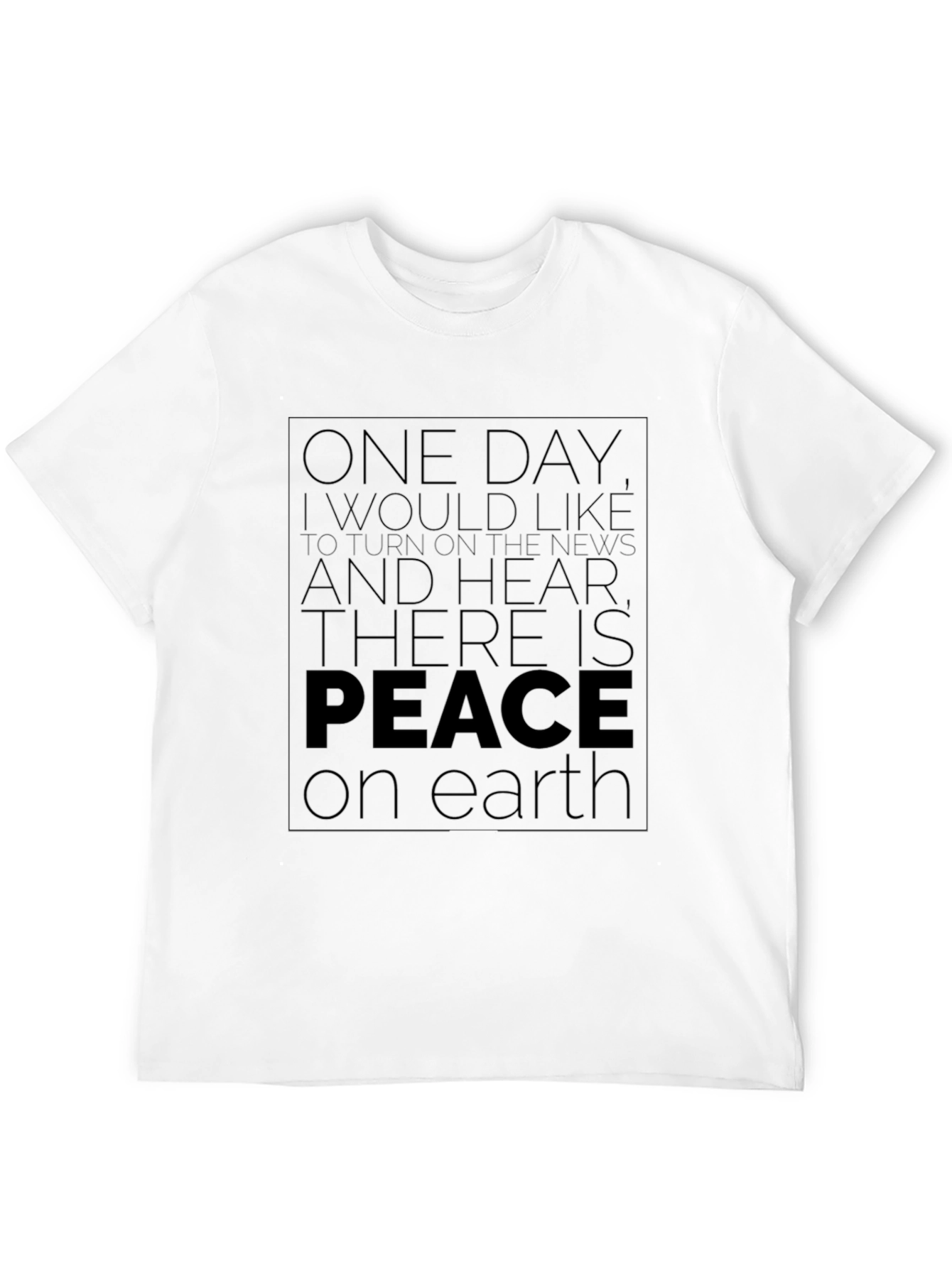 Black Peace on Earth Graphic Tee - Unisex Black T-Shirt view 12