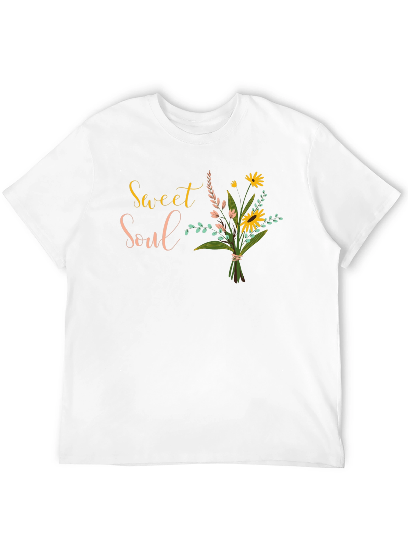 Black Sweet Soul Floral Graphic Black T-Shirt view 12