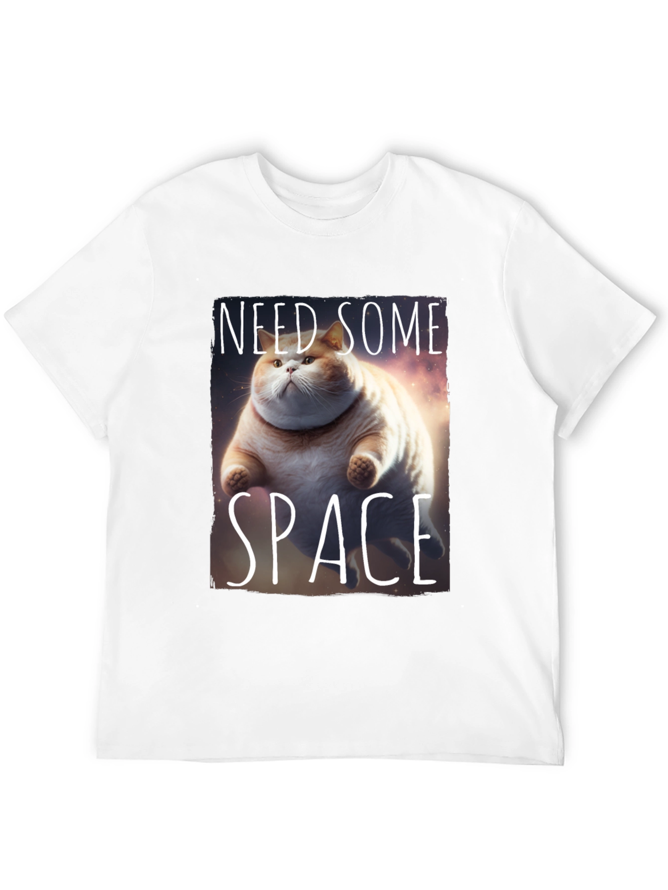 Black Need Some Space Cat T-Shirt view 12