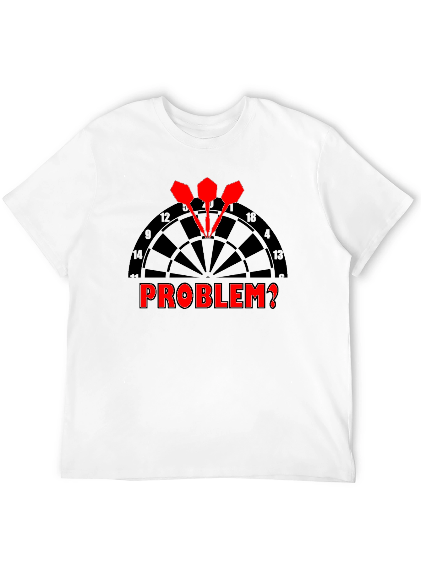 Black Darts 'Problem?' Graphic T-Shirt view 12
