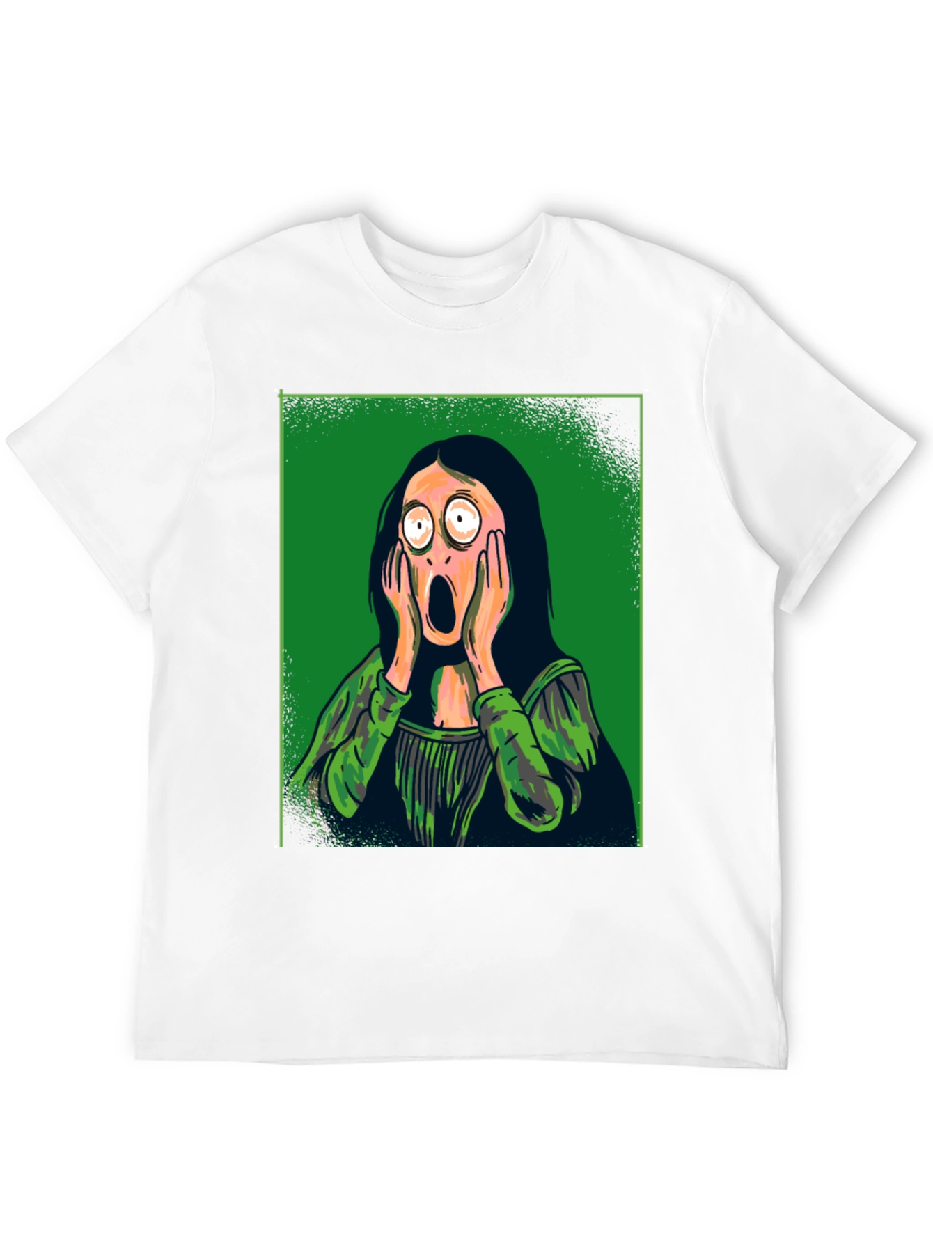 Black Mona Lisa Scream Graphic Tee view 12