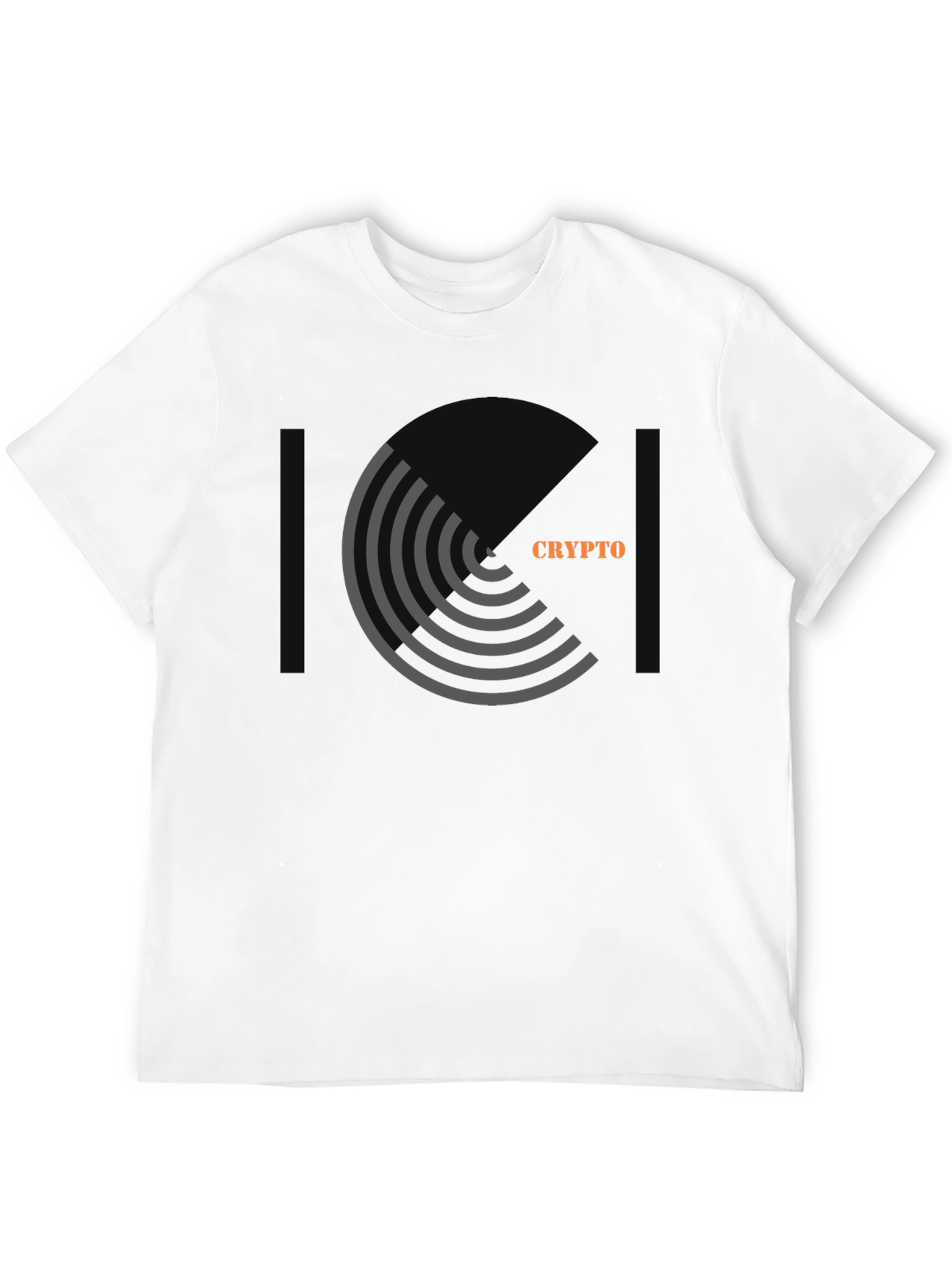 Black Crypto Graphic Tee - Modern Circular Design view 12