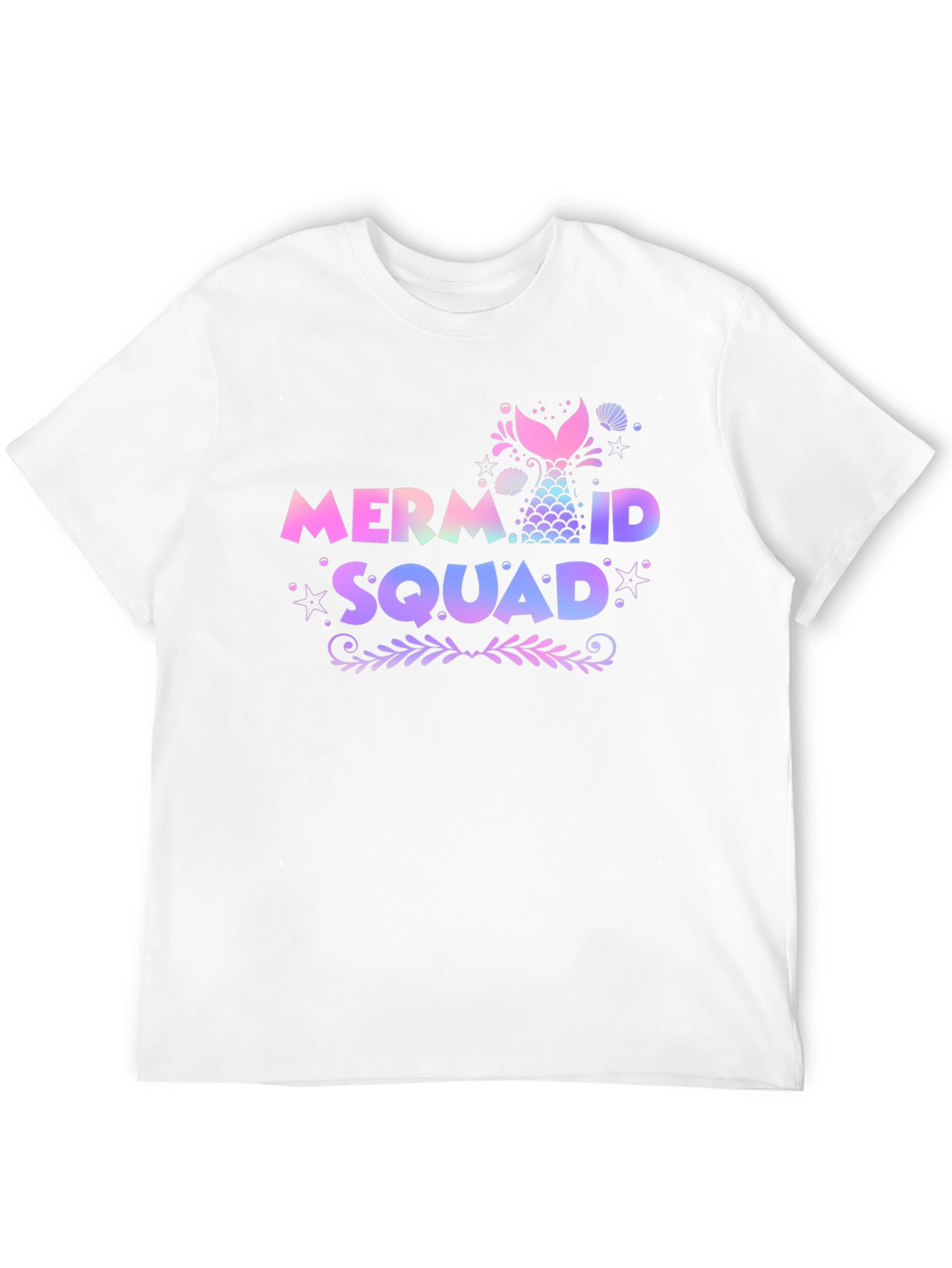 Black Mermaid Squad Tee - Black Cotton Crew Neck view 12