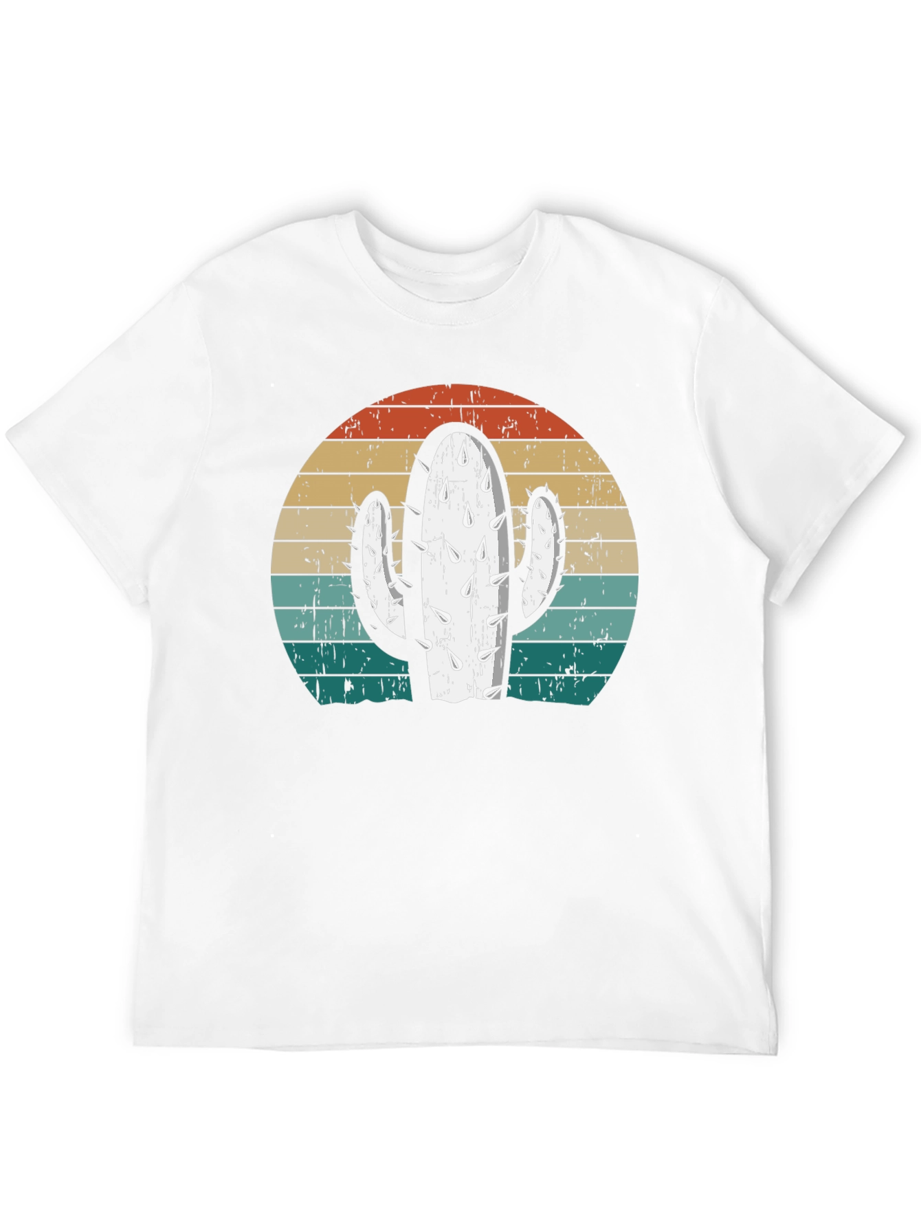 Black Retro Cactus Sunset Graphic Tee view 12