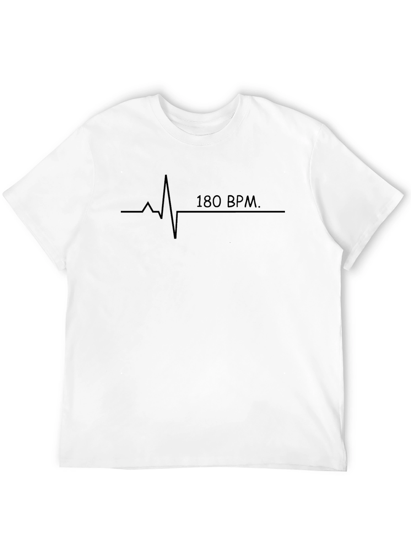 Black 180 BPM Heartbeat T-Shirt - Black view 12