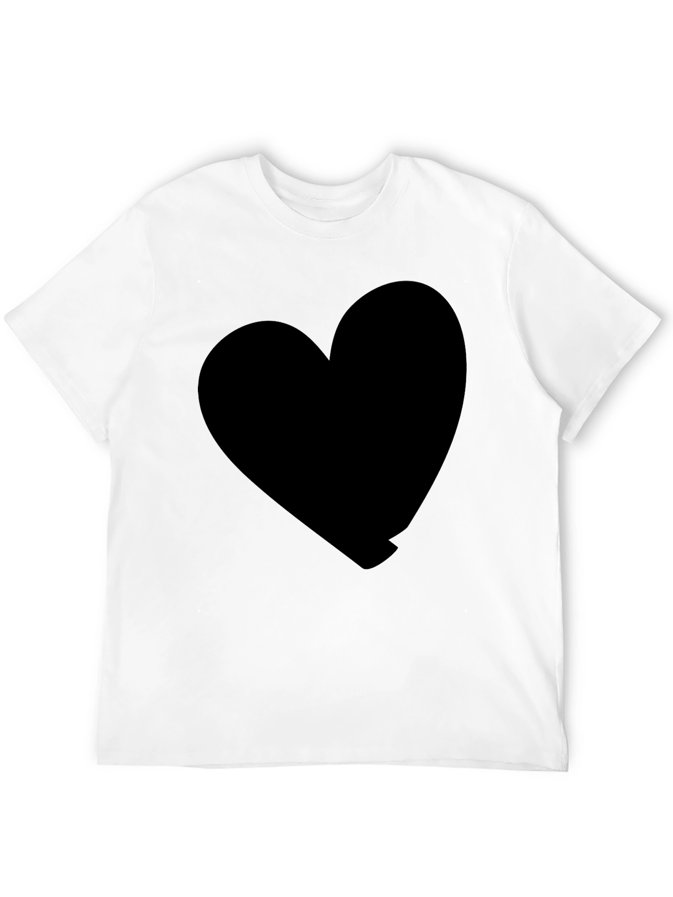 Black Black Heart Graphic Tee - Stylish Casual Wear view 12