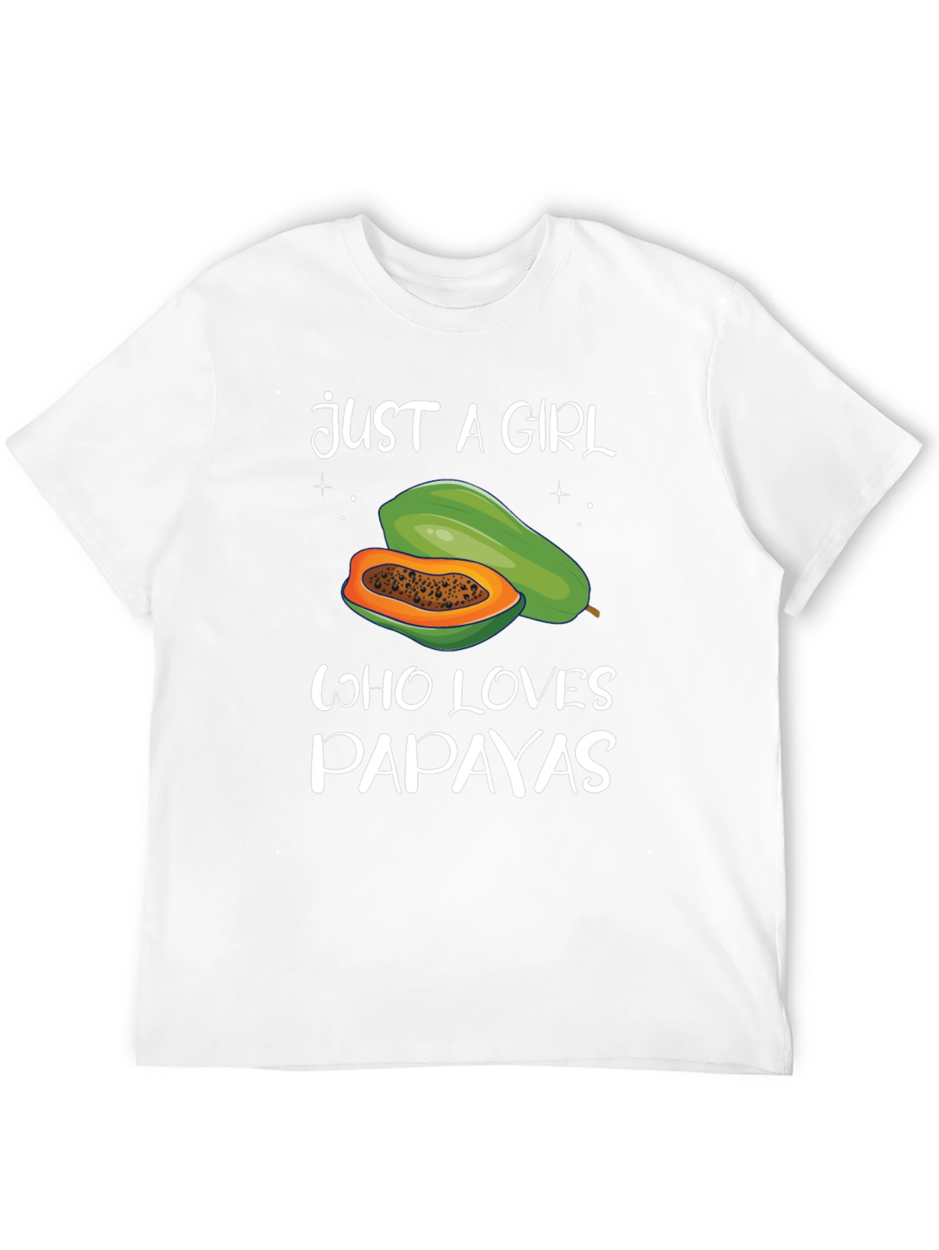 Just A Girl Who Loves Papayas Black T-Shirt - 12