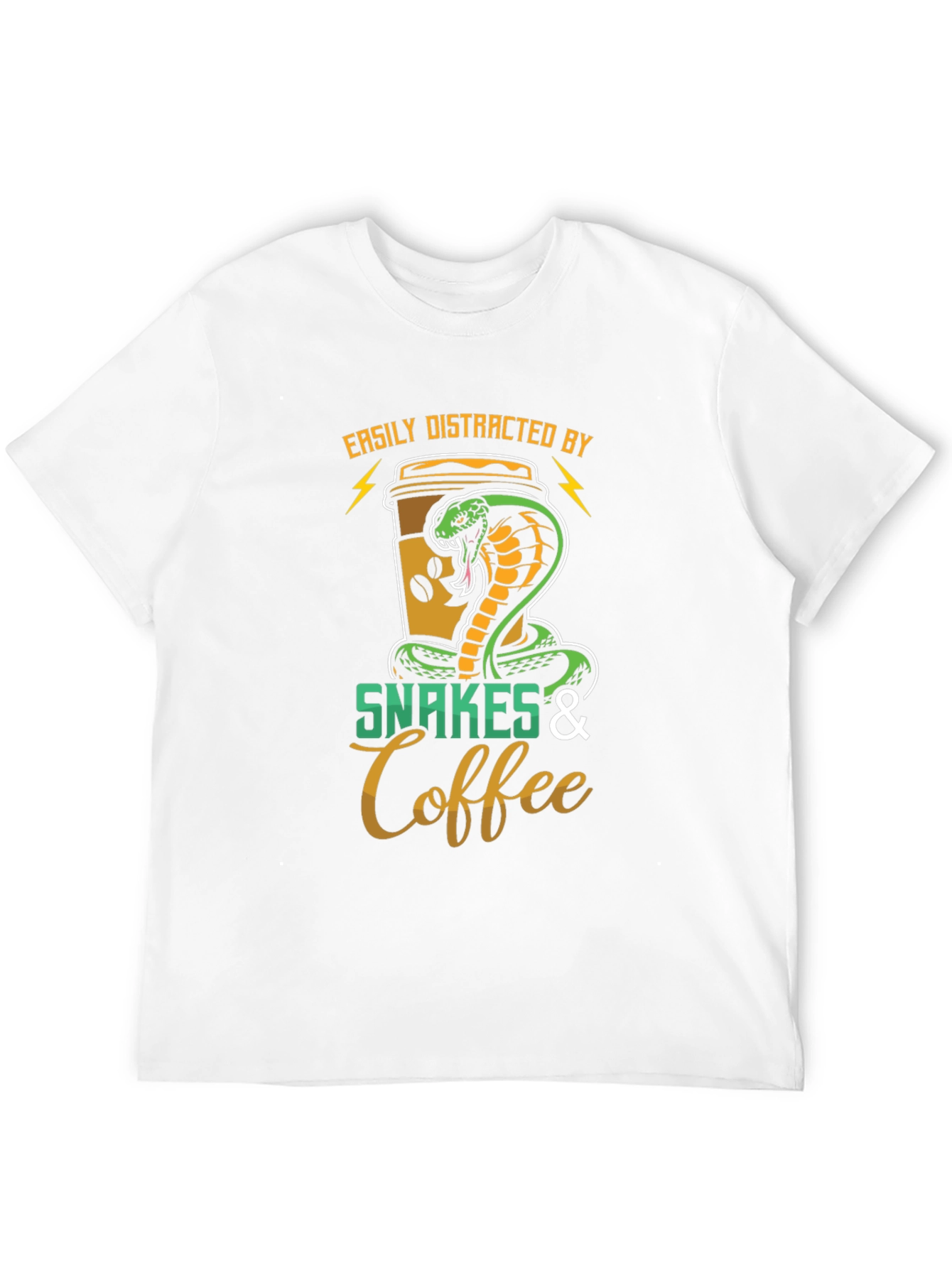 Black Snakes & Coffee T-Shirt: Easily Distracted Tee view 12