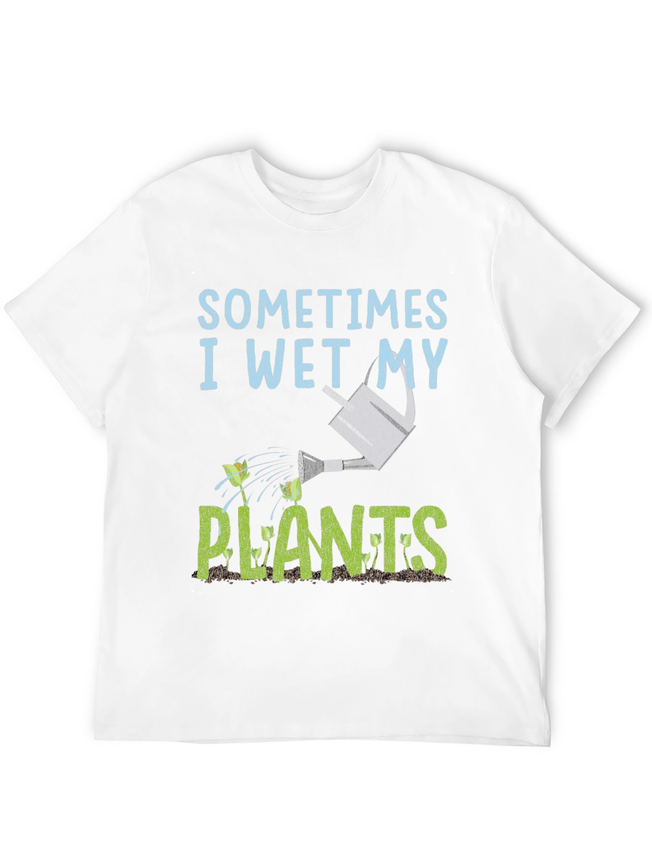 Black Funny Gardening T-Shirt - I Wet My Plants view 12