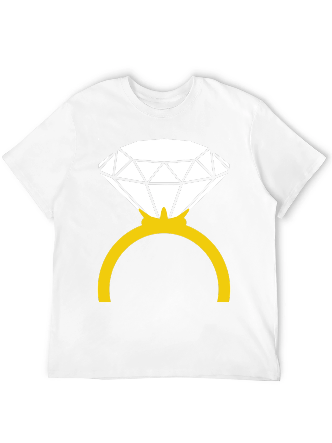 Black Diamond Ring Graphic Tee - Black Cotton Blend view 12