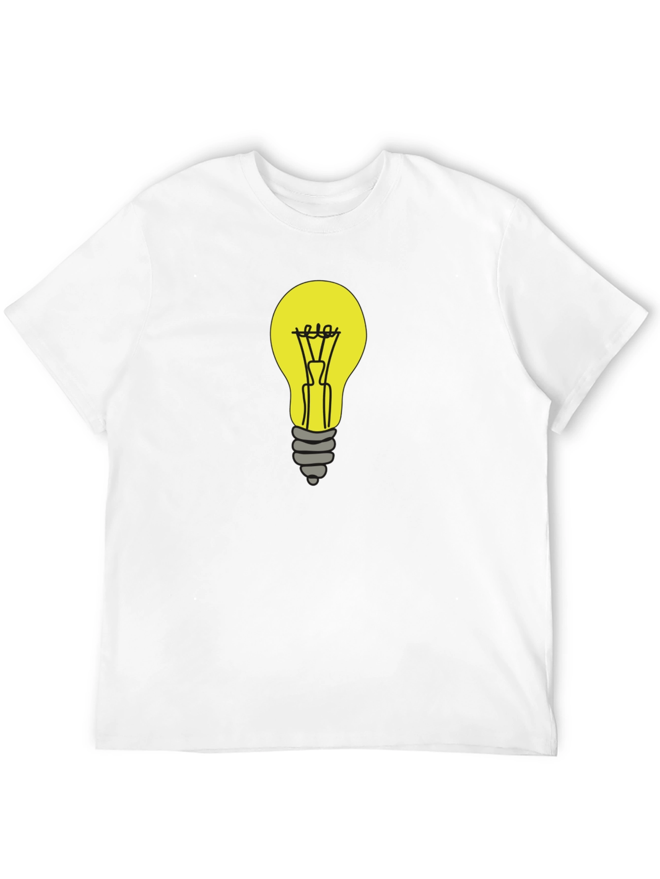 Black Light Bulb Graphic Tee - Black Cotton T-Shirt view 12