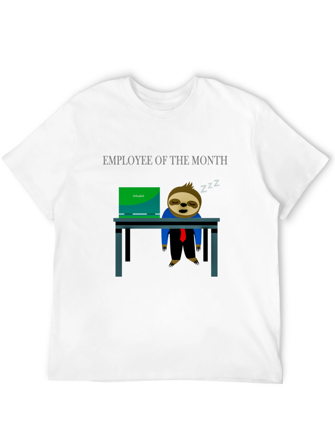 Black Employee of the Month Sloth T-Shirt - Funny Office Tee view 12