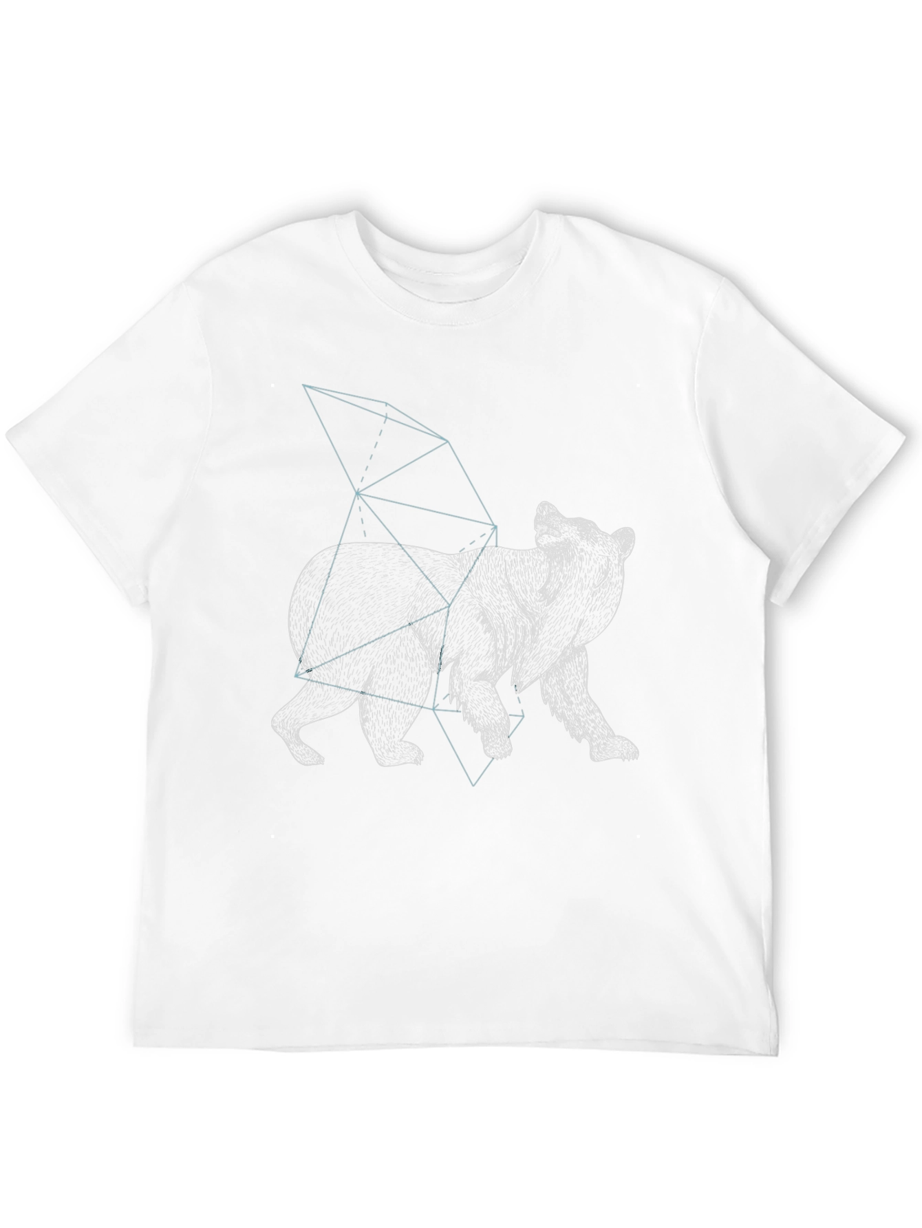 Black Geometric Bear Graphic T-Shirt view 12