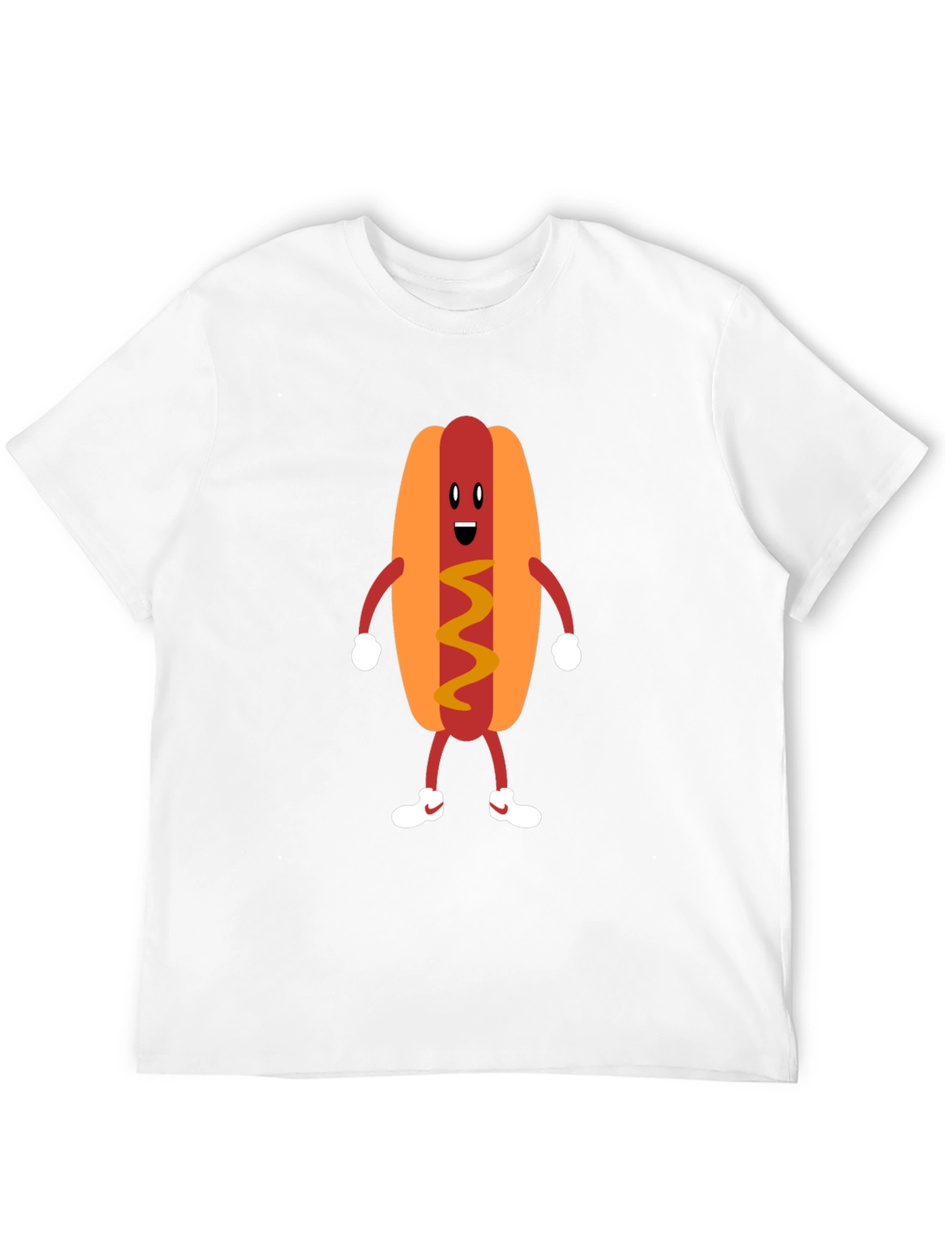 Black Funny Hot Dog Graphic Tee - Unisex Black T-Shirt view 12