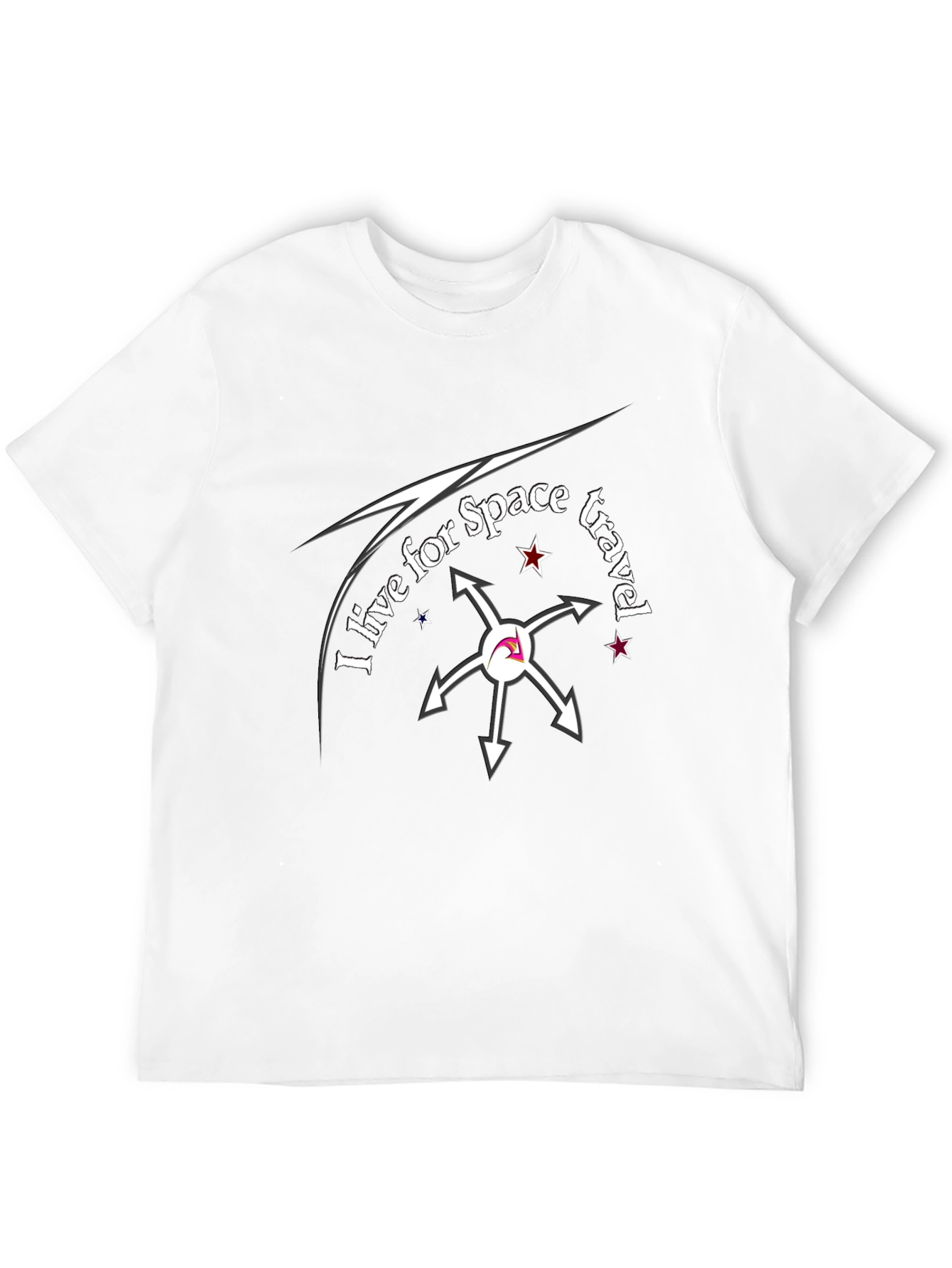 Black I Live for Space Travel Graphic Tee - Black view 12