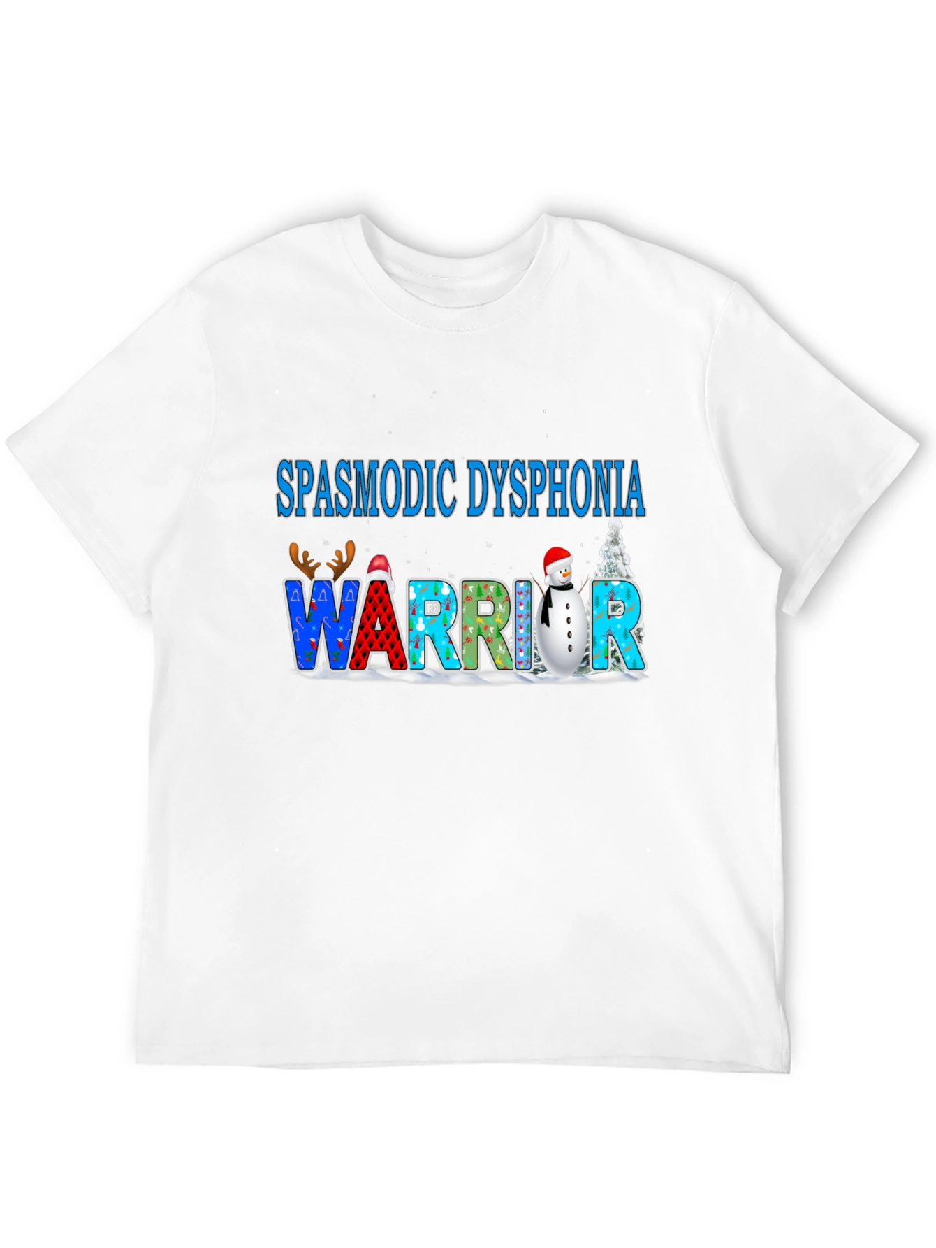 Black Spasmodic Dysphonia Warrior T-Shirt view 12