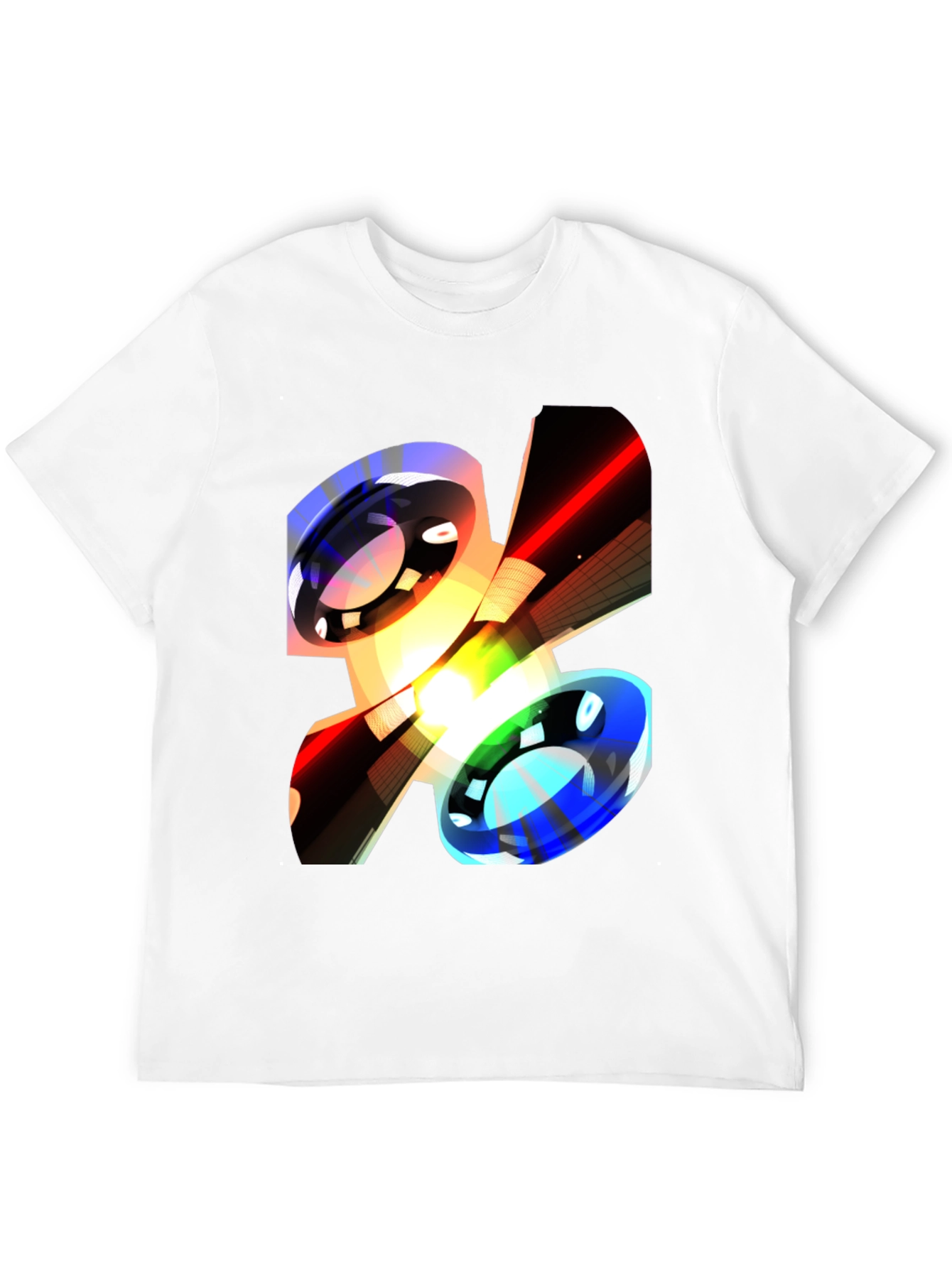 Black Abstract Graphic Print Black Casual T-Shirt view 12