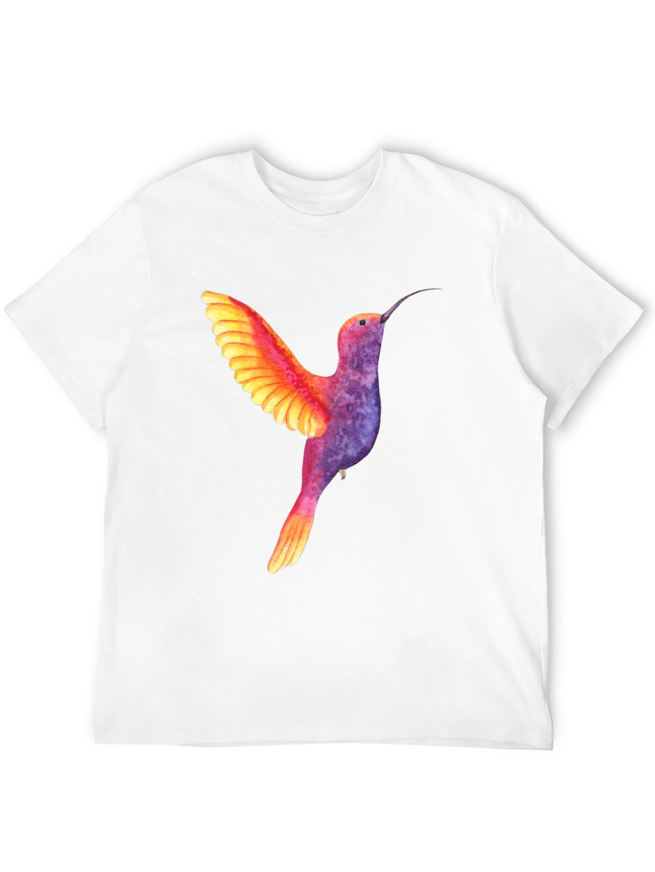 Black Hummingbird Graphic Tee - Colorful Bird Design view 12