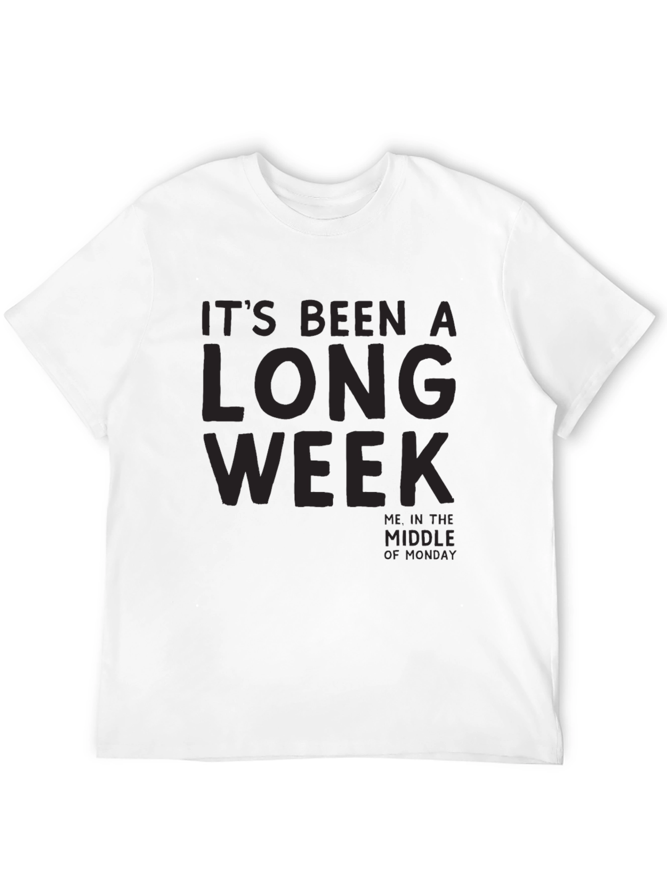 Black It's Been a Long Week Men's Black T-Shirt view 12