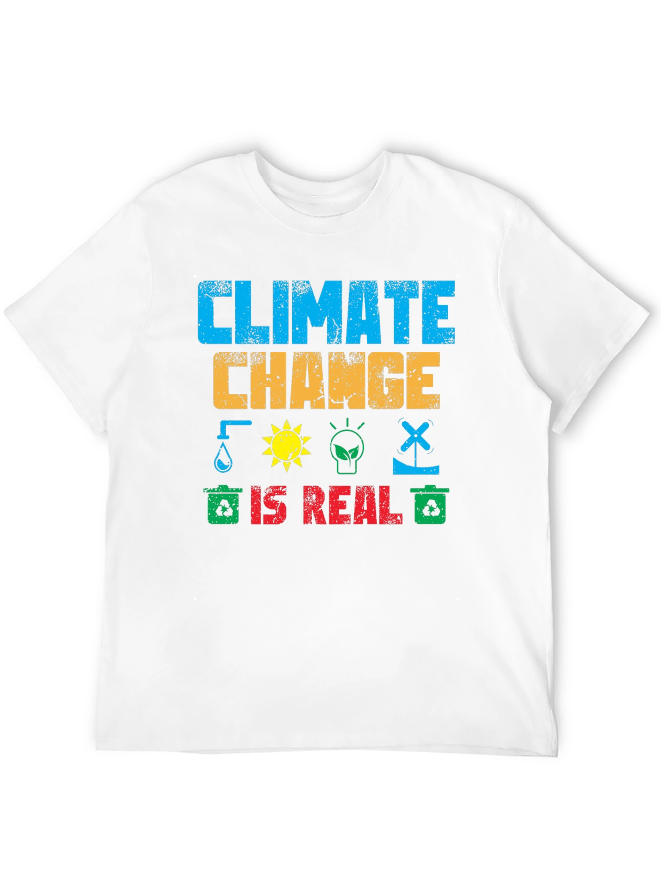 Black Climate Change is Real Graphic T-Shirt view 12