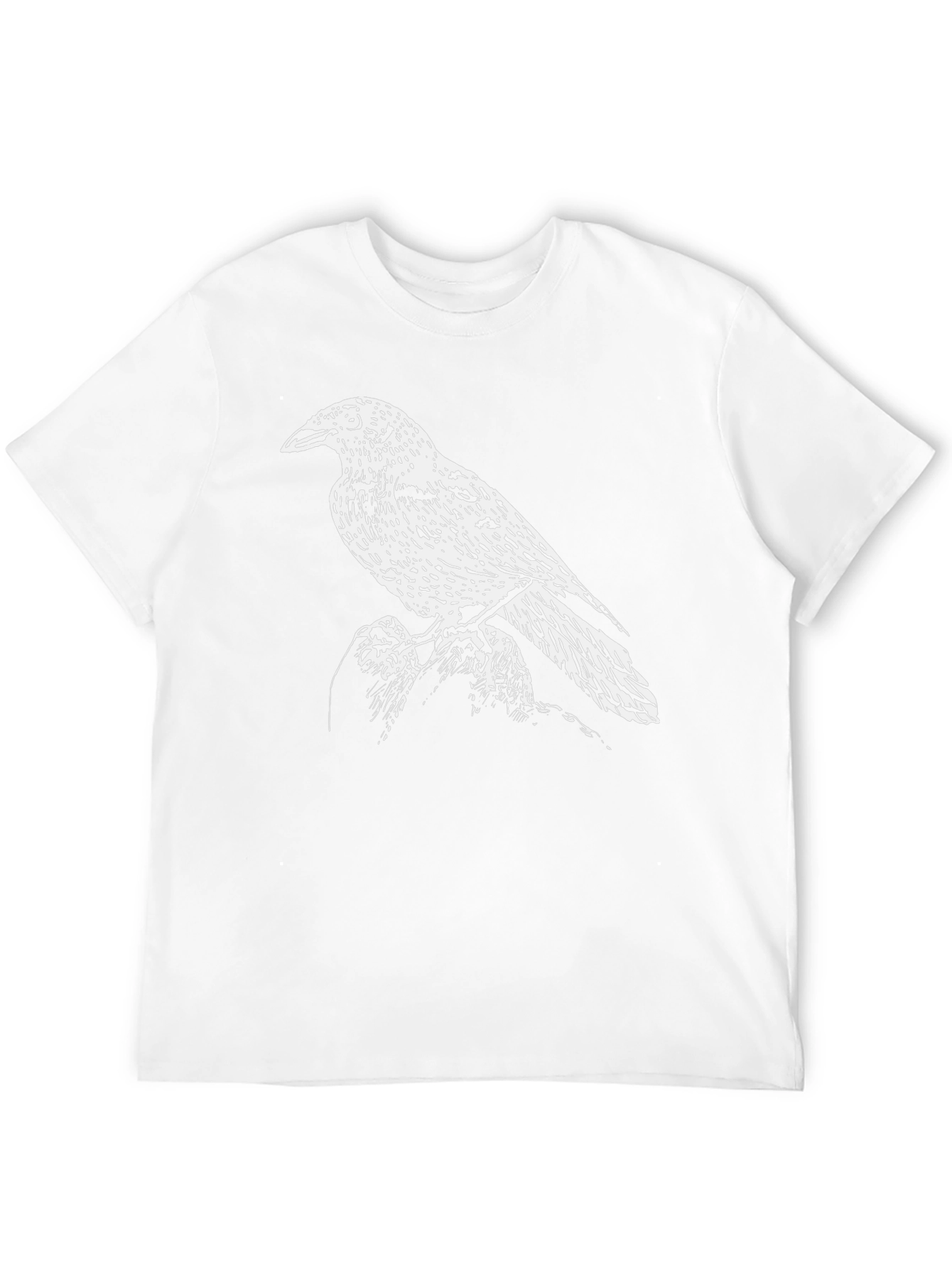 Black Raven Print Black T-Shirt view 12