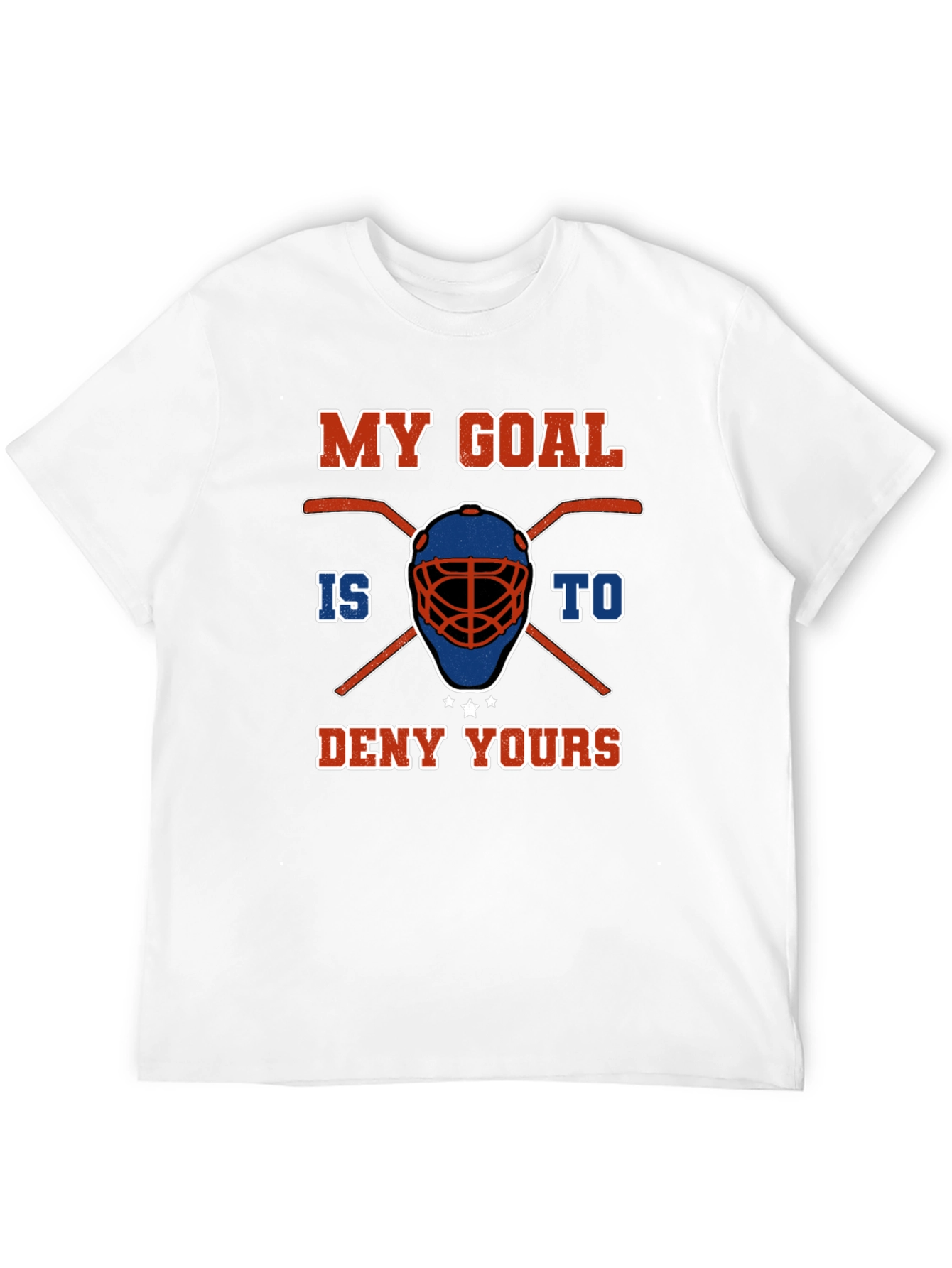 Black Hockey Goalie T-Shirt: My Goal Is To Deny Yours view 12