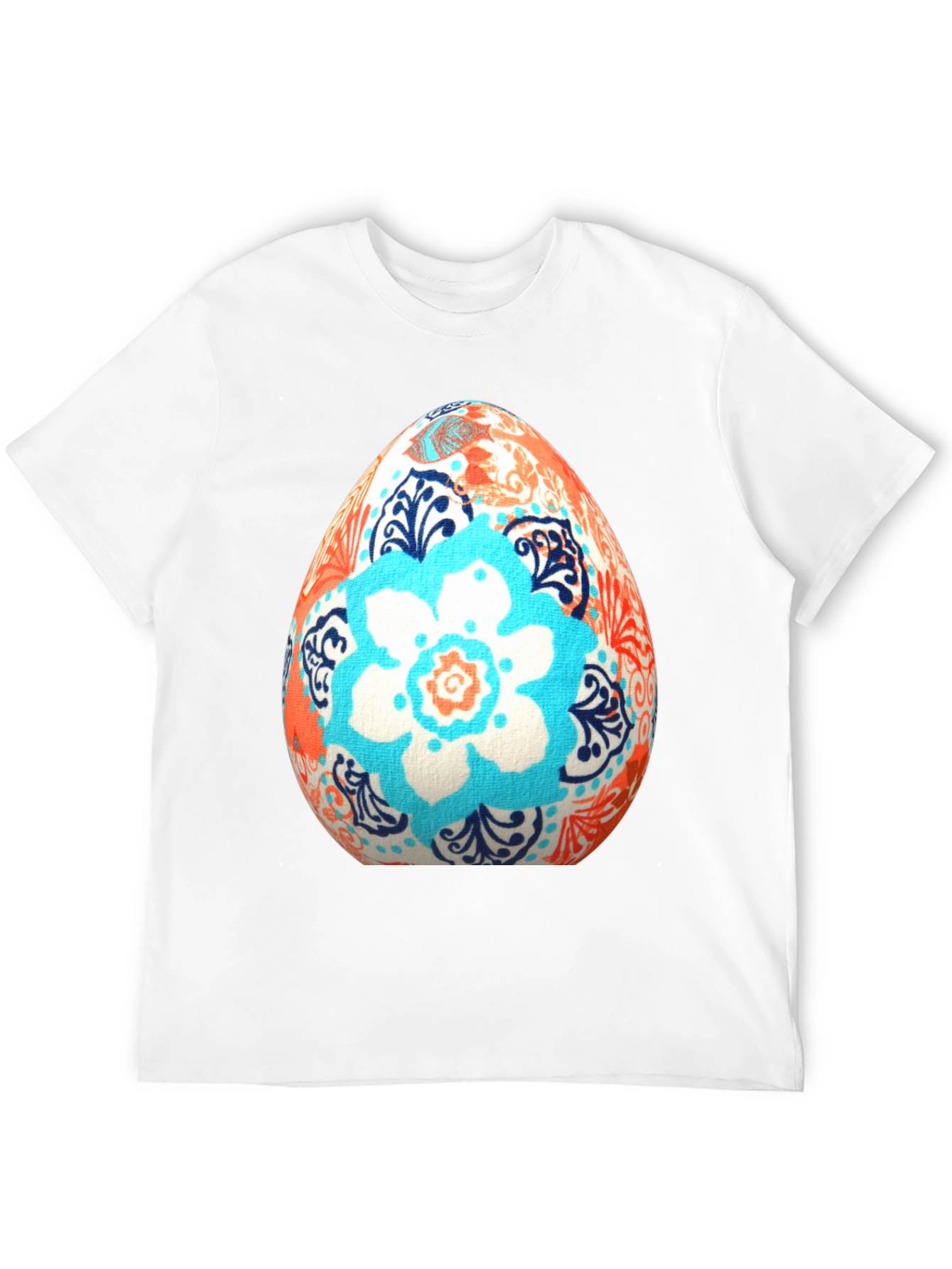 Black Floral Easter Egg T-Shirt view 12