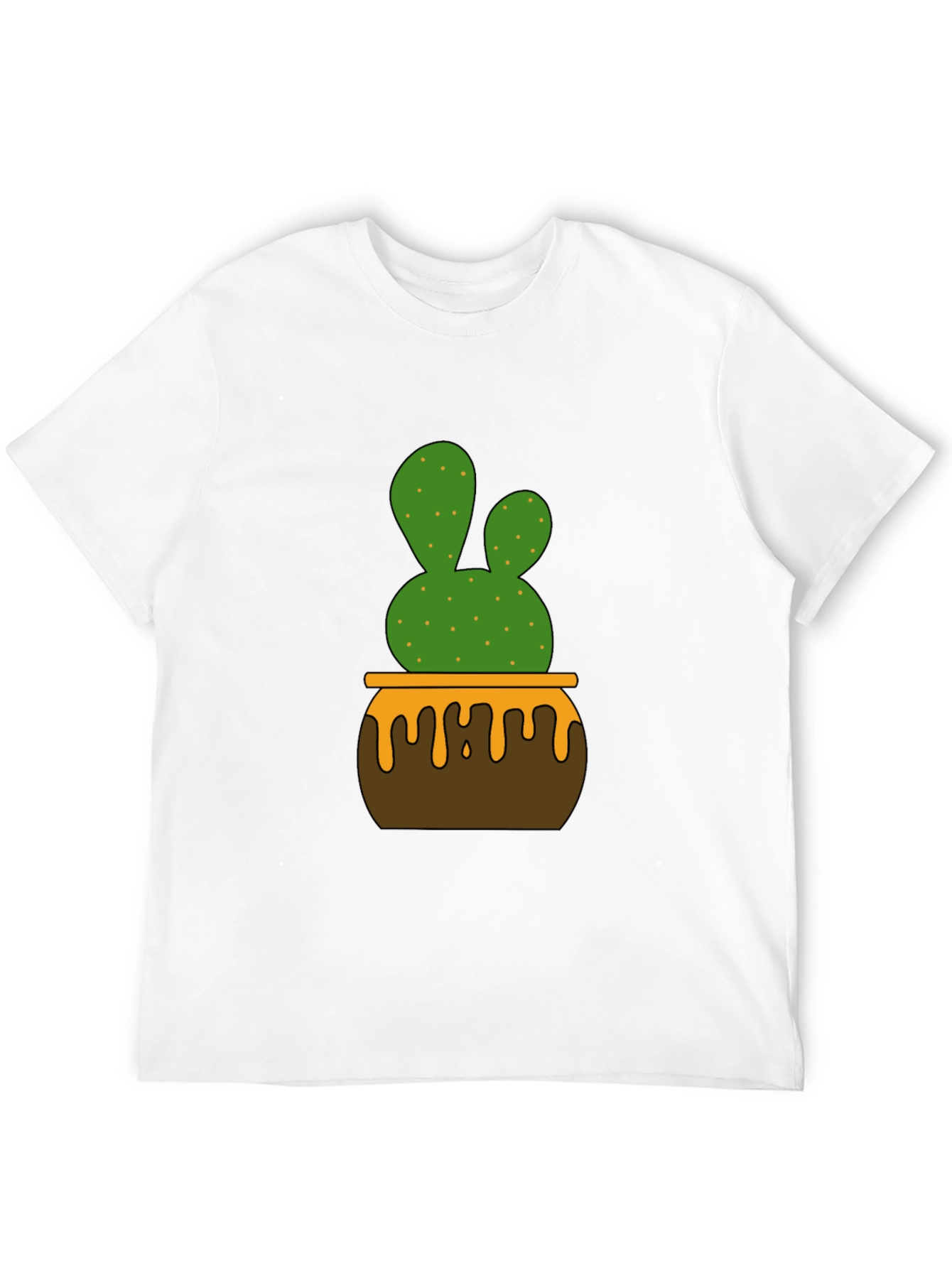 Black Cactus in Pot Graphic Tee - Stylish Unisex T-Shirt view 12
