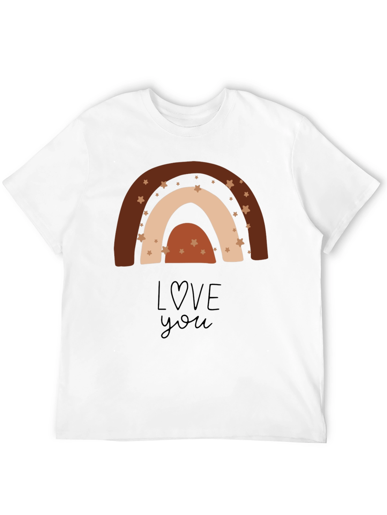 Black Boho Rainbow Love You T-Shirt view 12