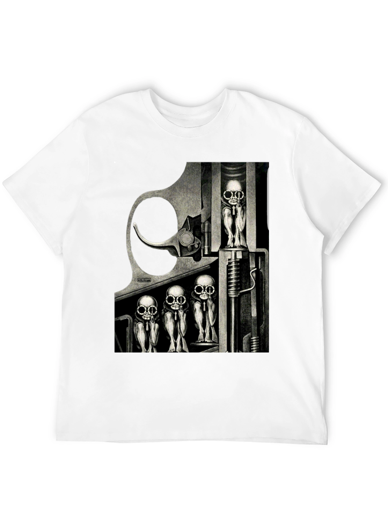 Black Surreal Art Graphic T-Shirt - Edgy Design view 12