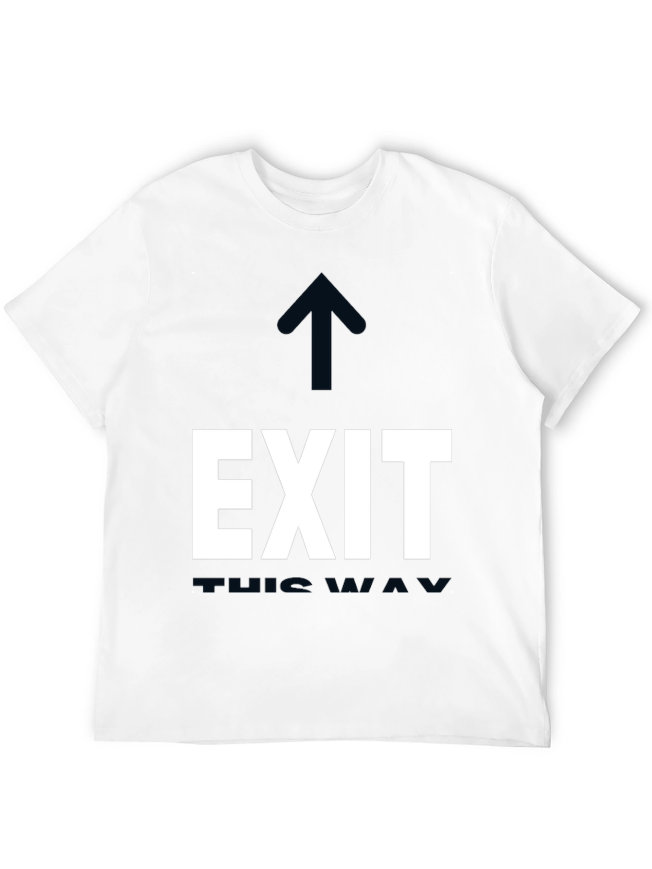 Black Exit This Way Graphic Tee - Black Cotton T-Shirt view 12