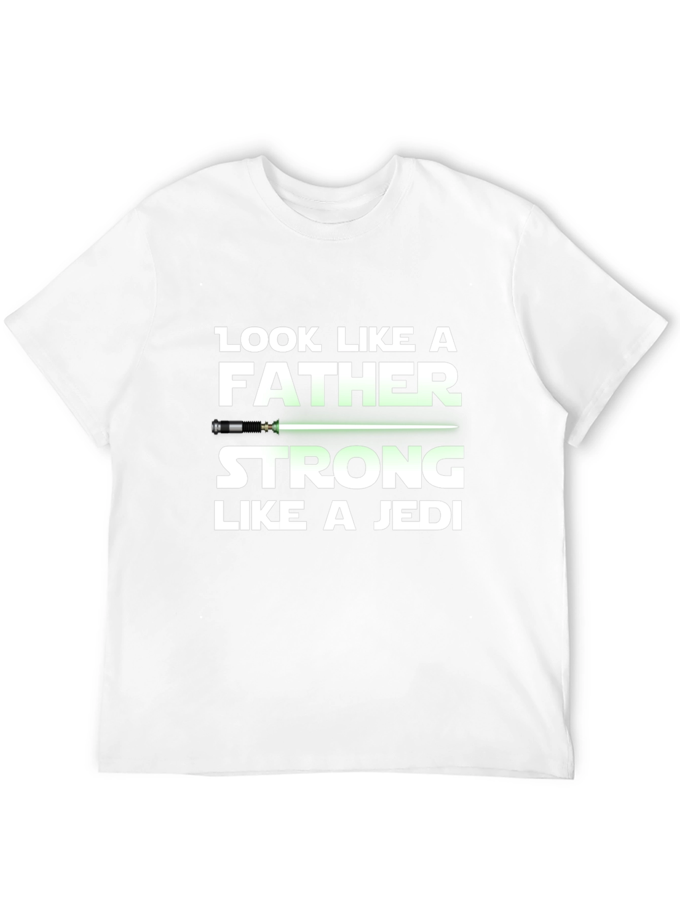 Black Father Strong Like a Jedi Graphic T-Shirt view 12