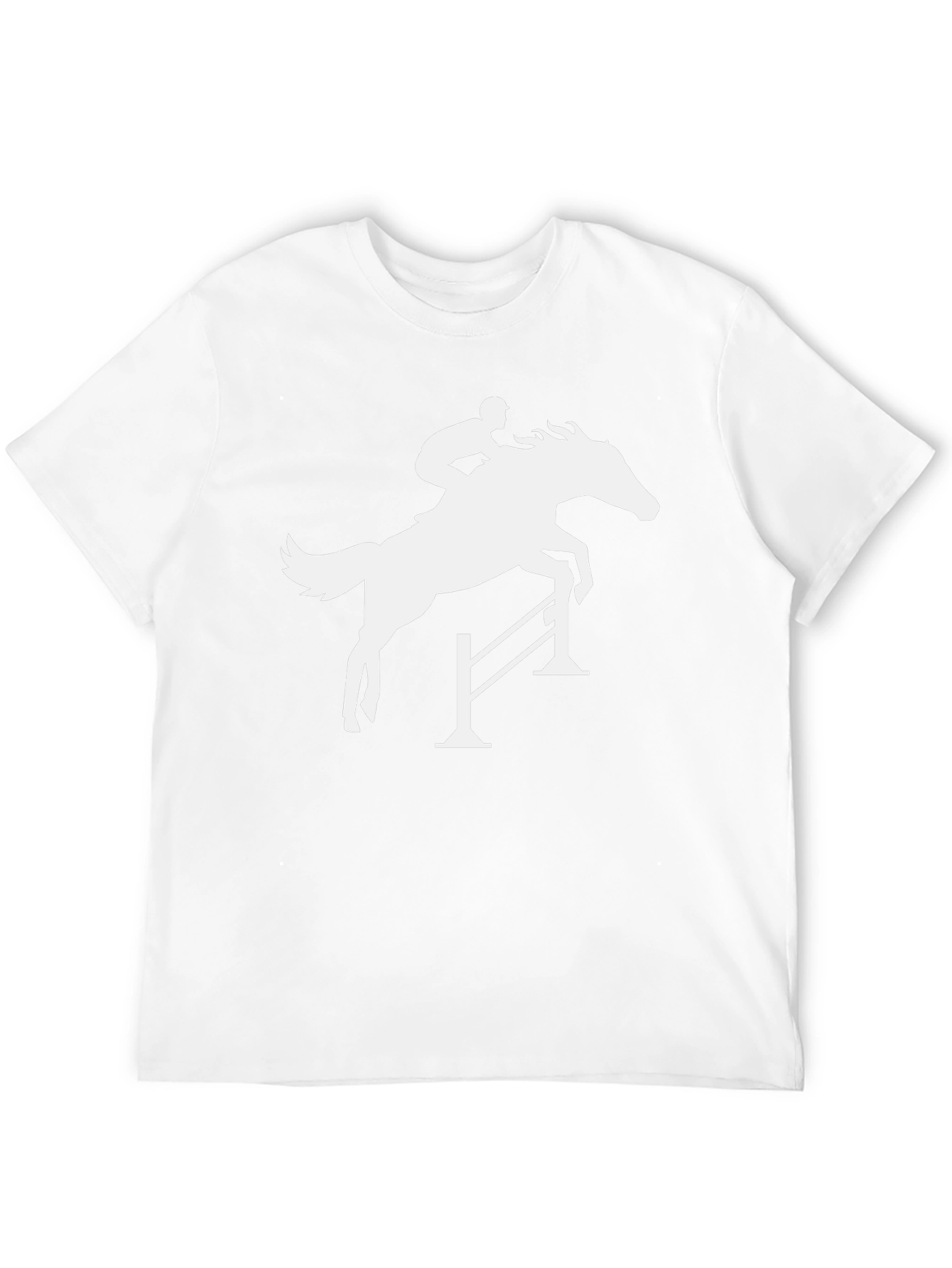 Black Equestrian Horse Jumping Silhouette Black T-Shirt view 12