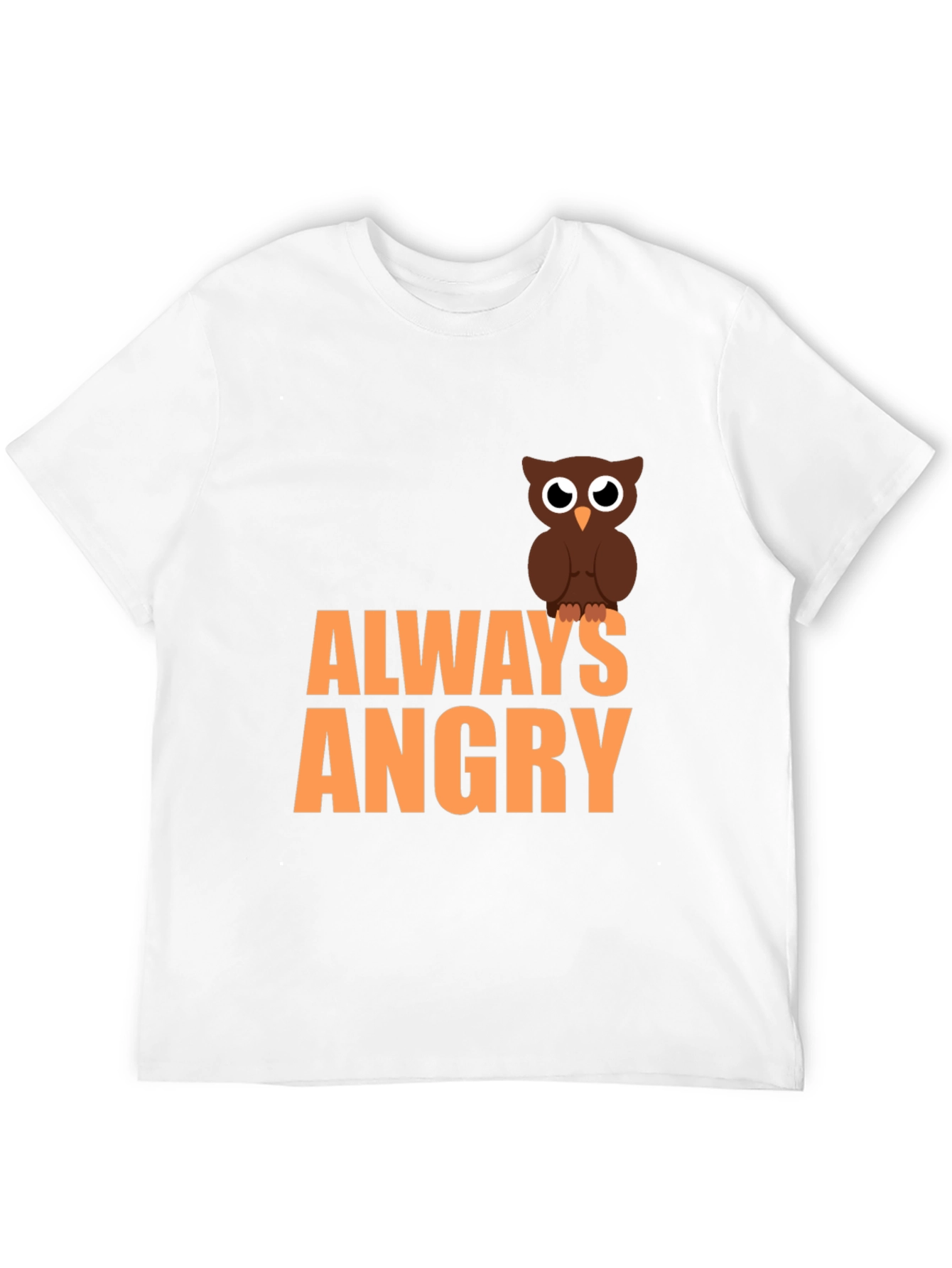 Black Always Angry Owl Graphic Tee - Men's Black T-Shirt view 12