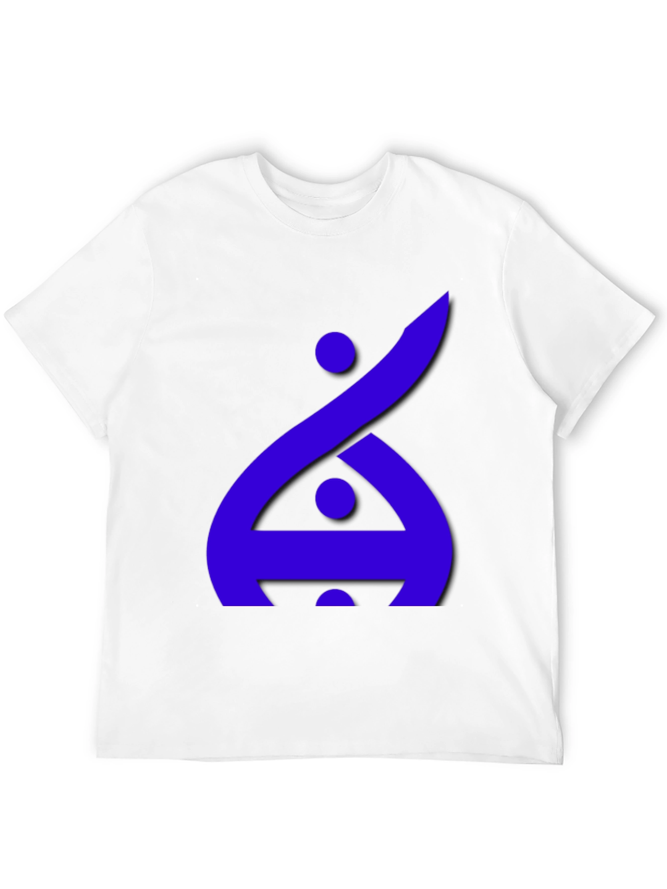 Black Modern Graphic Tee - Blue Abstract Design on Black view 12